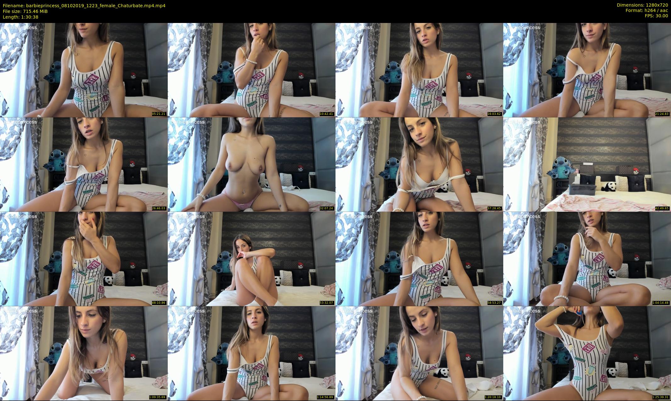 barbieprincess — 91 minute Chaturbate female cam show recording, 720p, Oct 8, 2019
