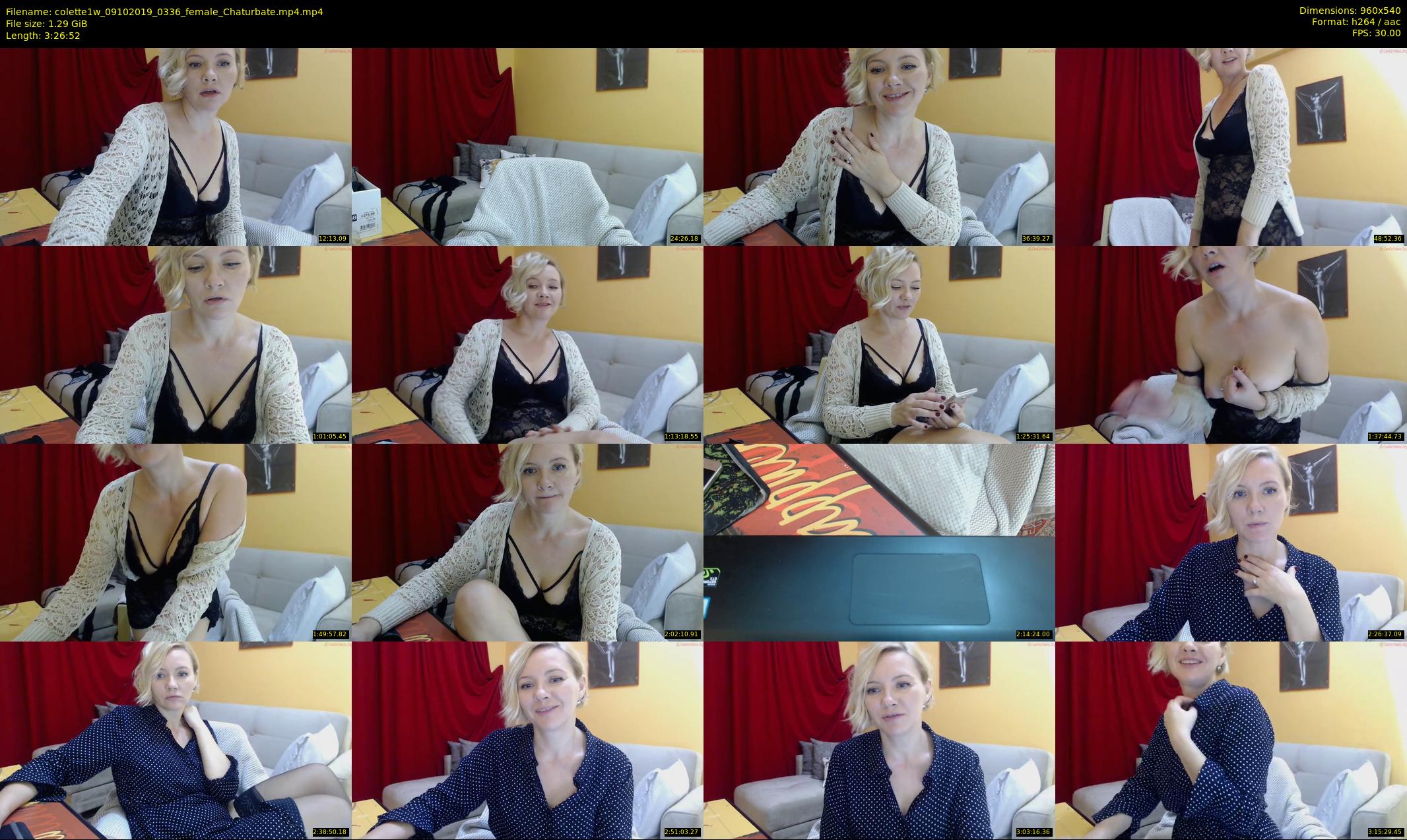 colette1w — 207 minute Chaturbate female cam show recording, 480p, Oct 9, 2019