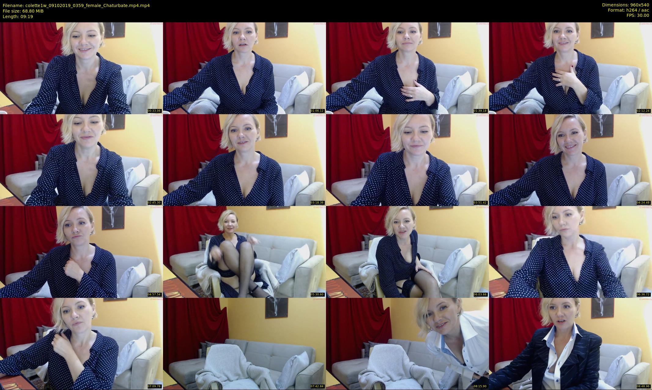 colette1w — 10 minute Chaturbate female cam show recording, 480p, Oct 9, 2019