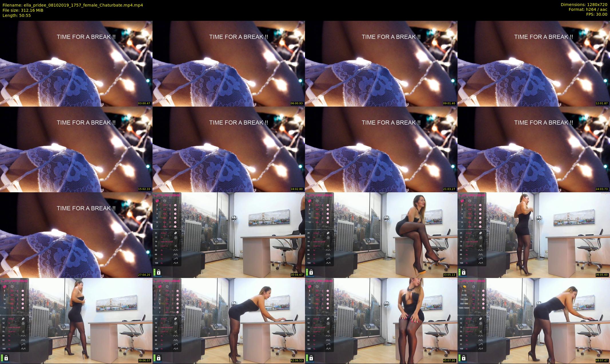 ella_pridee — 51 minute Chaturbate female cam show recording, 720p, Oct 8, 2019