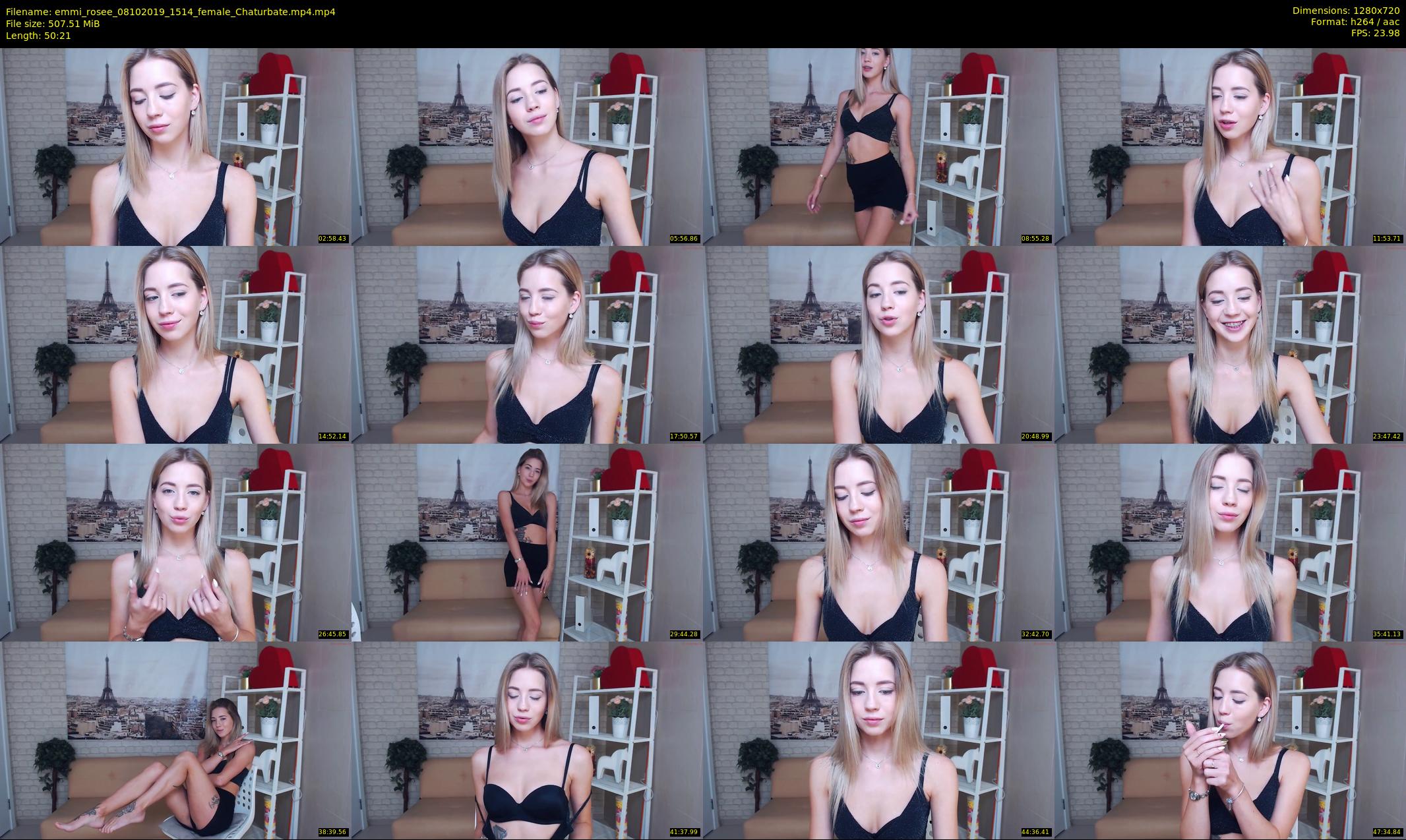 emmi_rosee — 51 minute Chaturbate female cam show recording, 720p, Oct 8, 2019