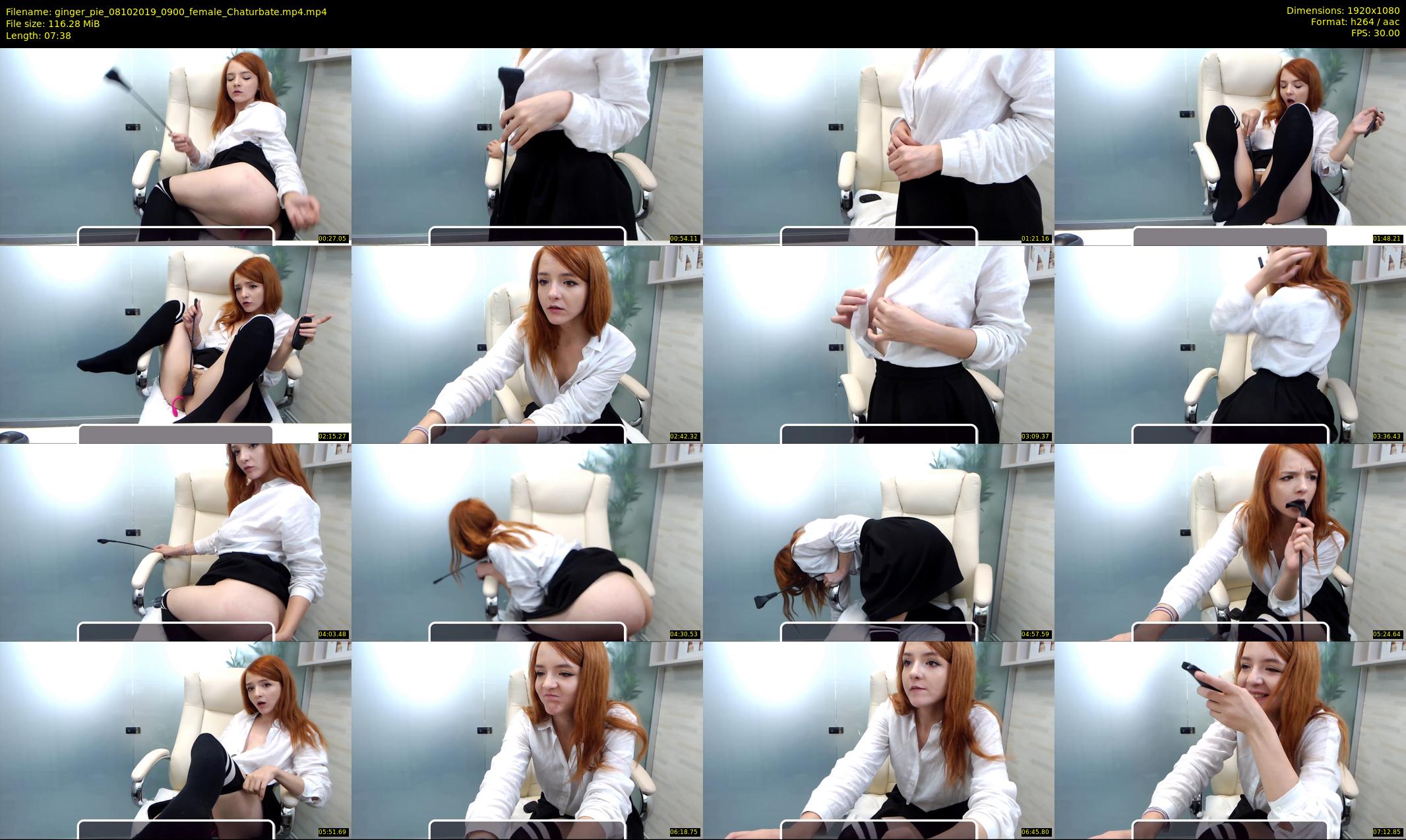 ginger_pie — 8 minute Chaturbate female cam show recording, 1080p, Oct 8, 2019