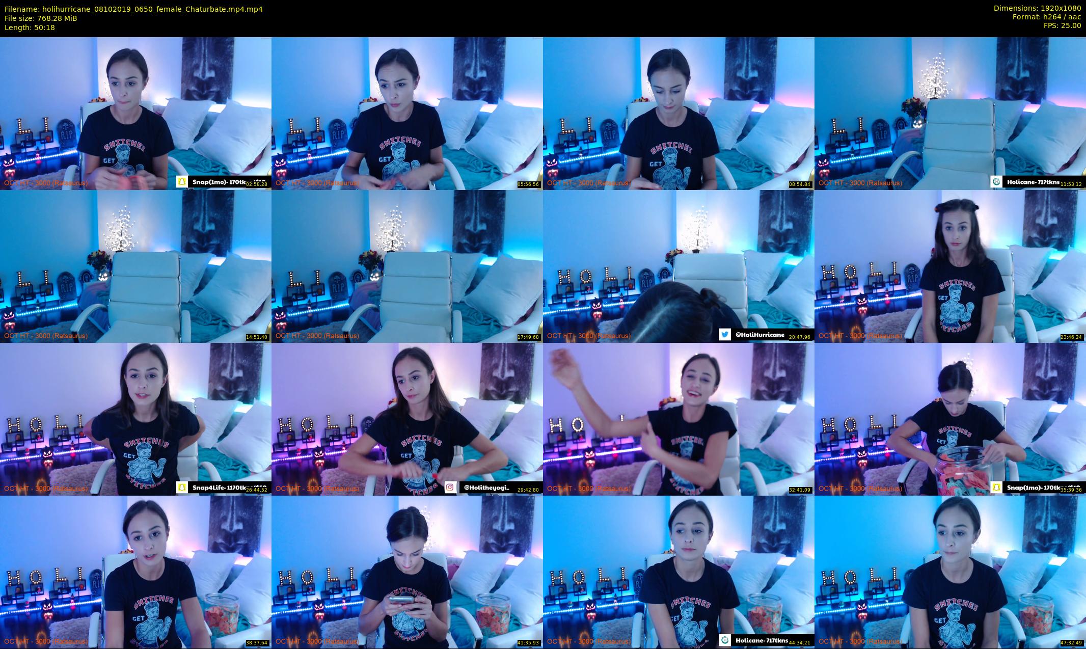 holihurricane — 51 minute Chaturbate female cam show recording, 1080p, Oct 8, 2019