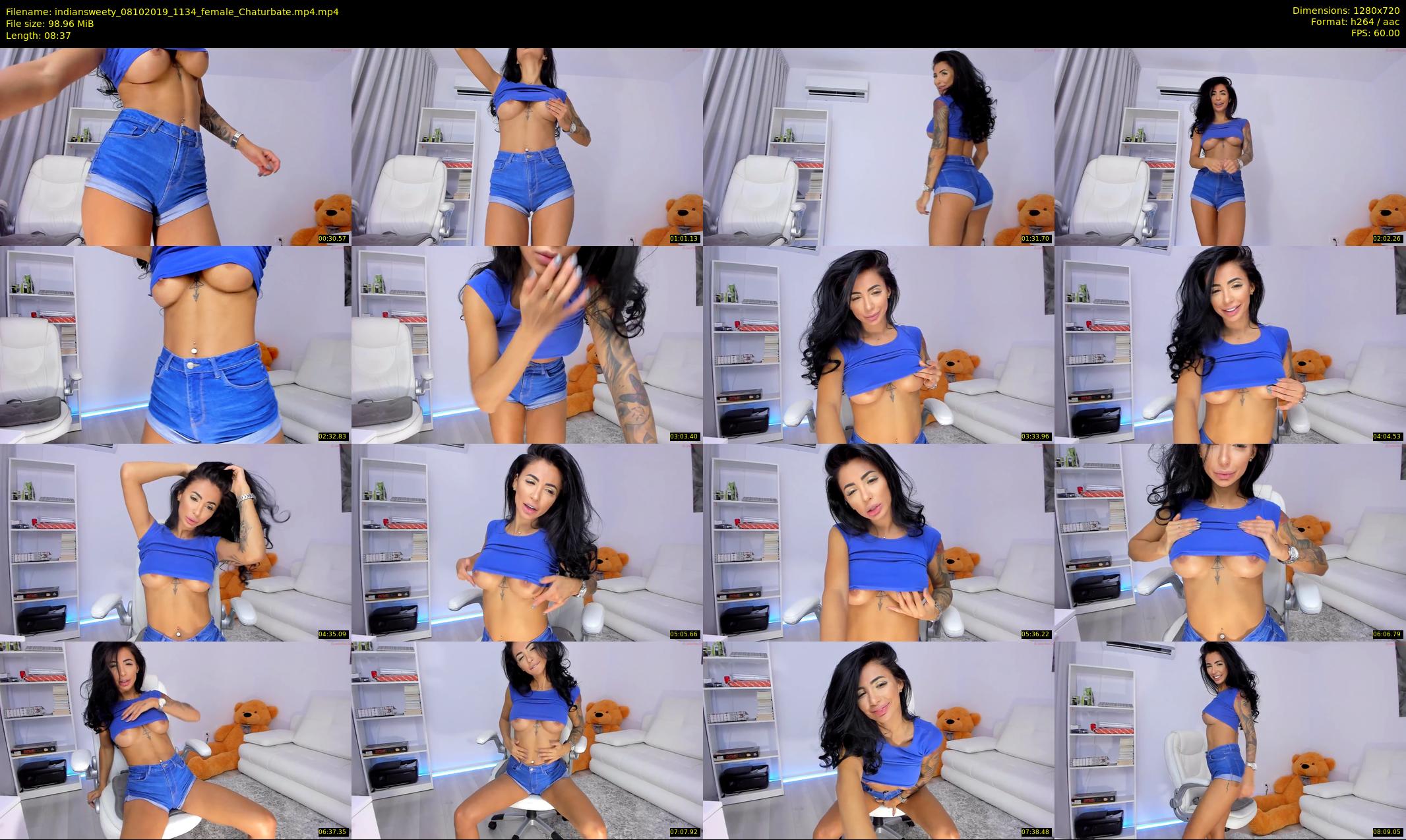 indiansweety — 9 minute Chaturbate female cam show recording, 720p, Oct 8, 2019