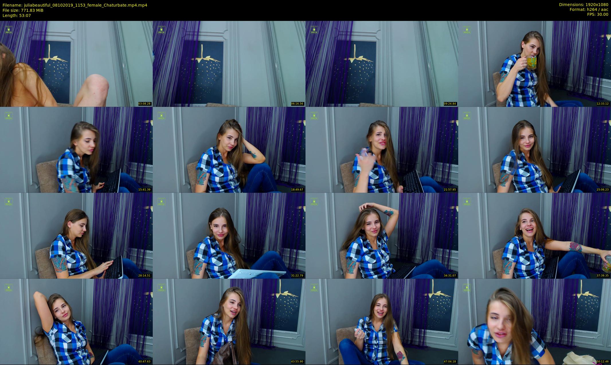 juliabeautiful — 54 minute Chaturbate female cam show recording, 1080p, Oct 8, 2019