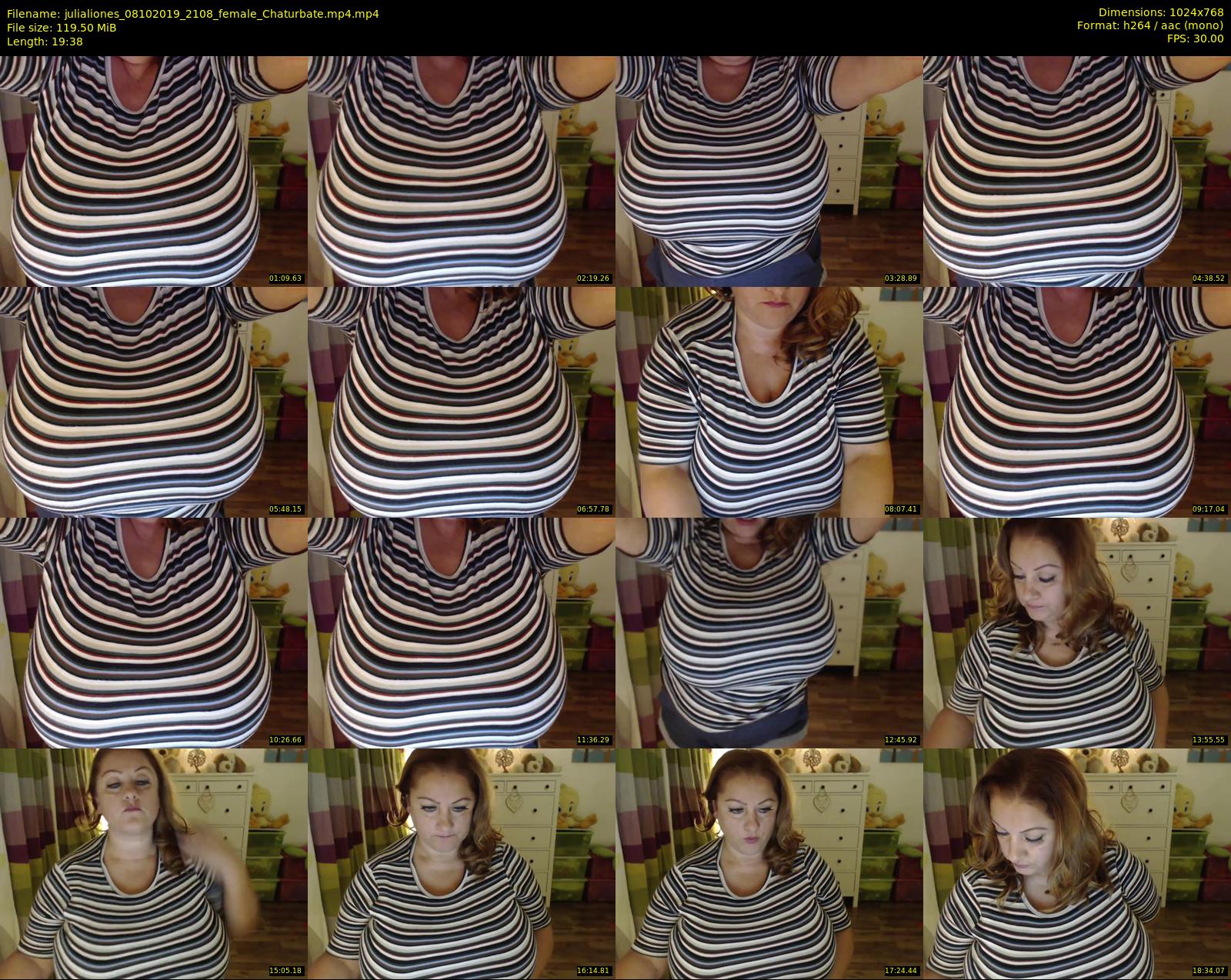 julialiones — 20 minute Chaturbate female cam show recording, 720p, Oct 8, 2019
