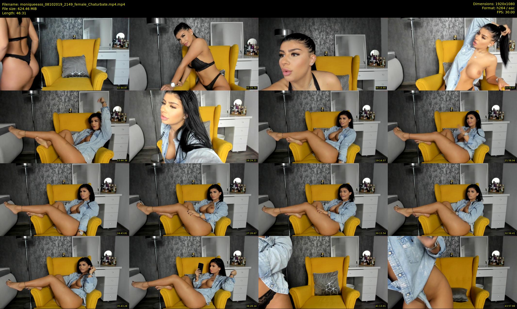 moniqueeass — 47 minute Chaturbate female cam show recording, 1080p, Oct 8, 2019