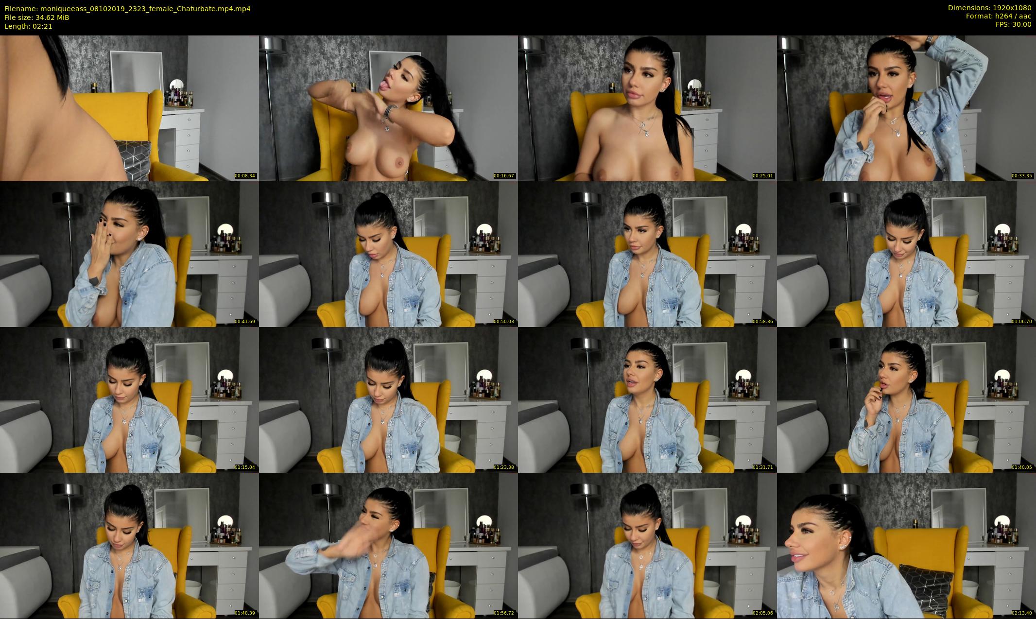 moniqueeass — 3 minute Chaturbate female cam show recording, 1080p, Oct 8, 2019