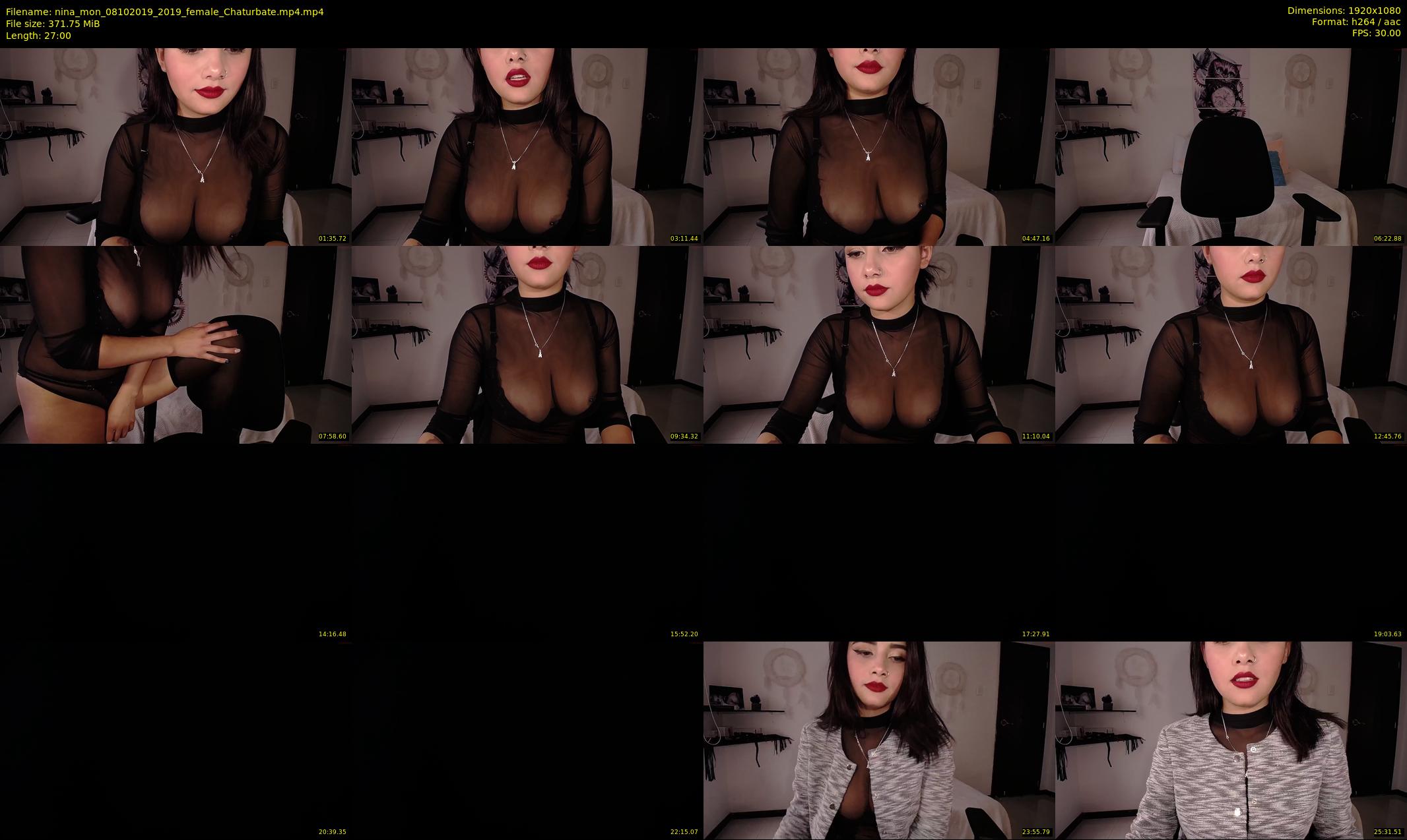 nina_mon — 27 minute Chaturbate female cam show recording, 1080p, Oct 8, 2019