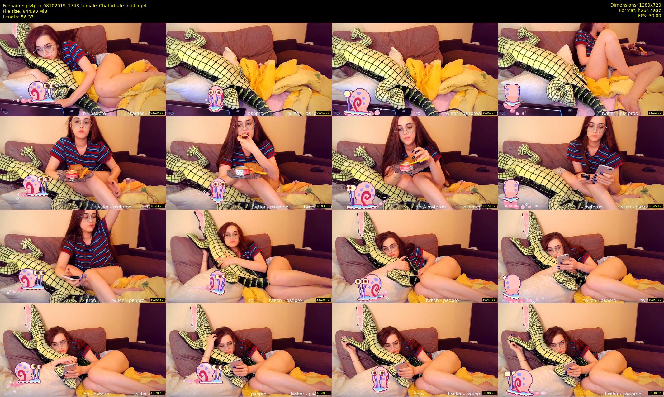 ps4pro — 57 minute Chaturbate female cam show recording, 720p, Oct 8, 2019