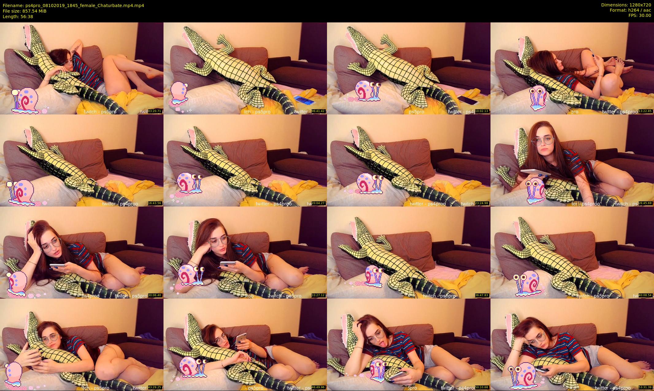 ps4pro — 57 minute Chaturbate female cam show recording, 720p, Oct 8, 2019