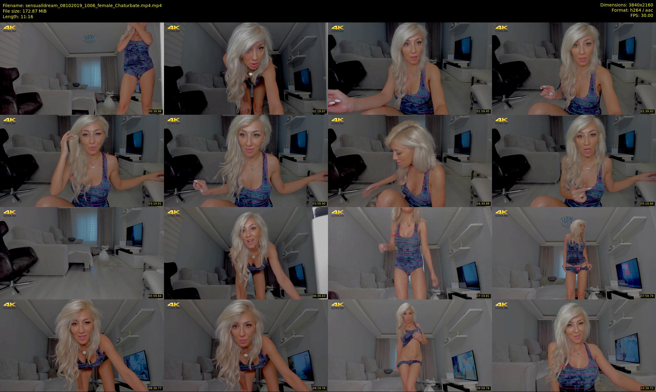 sensualldream — 12 minute Chaturbate female cam show recording, 4K, Oct 8, 2019