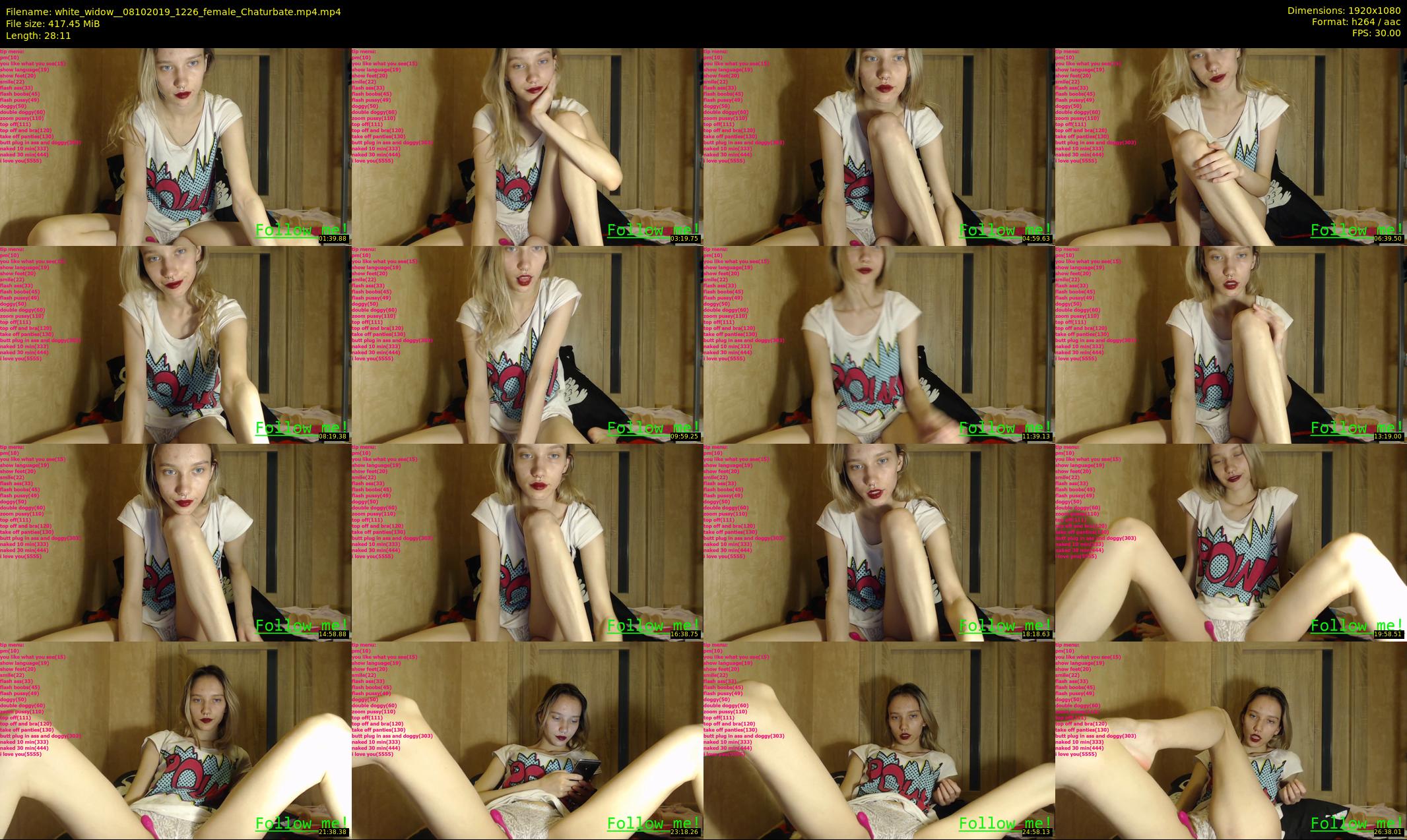 white_widow_ — 29 minute Chaturbate female cam show recording, 1080p, Oct 8, 2019