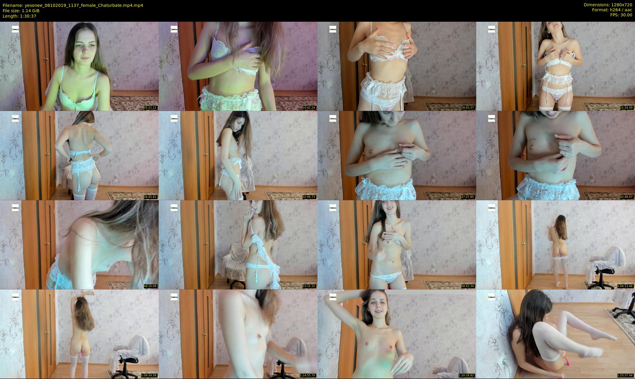 yesonee — 91 minute Chaturbate female cam show recording, 720p, Oct 8, 2019