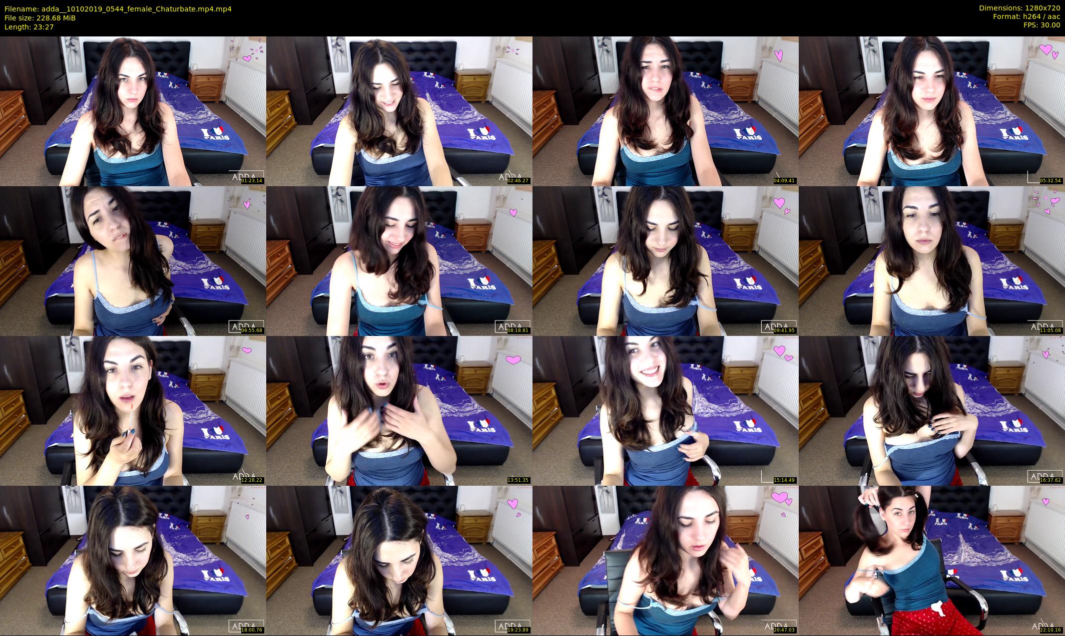 adda_ — 24 minute Chaturbate female cam show recording, 720p, Oct 10, 2019