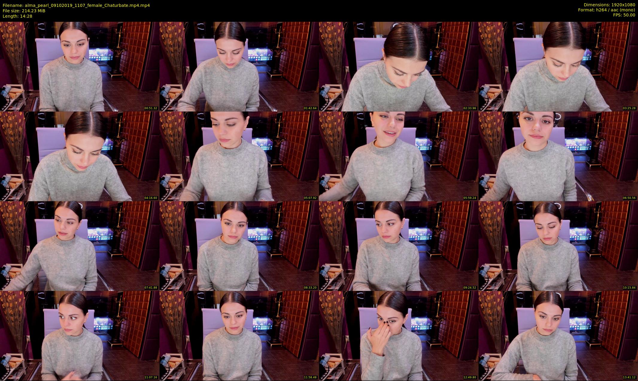 alma_pearl — 15 minute Chaturbate female cam show recording, 1080p, Oct 9, 2019