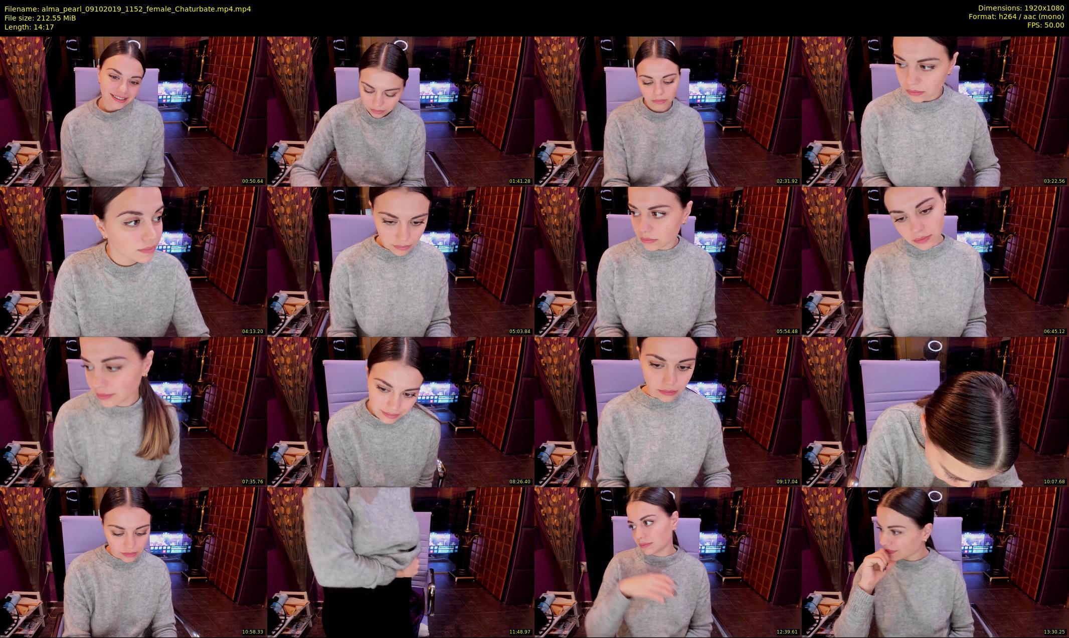 alma_pearl — 15 minute Chaturbate female cam show recording, 1080p, Oct 9, 2019