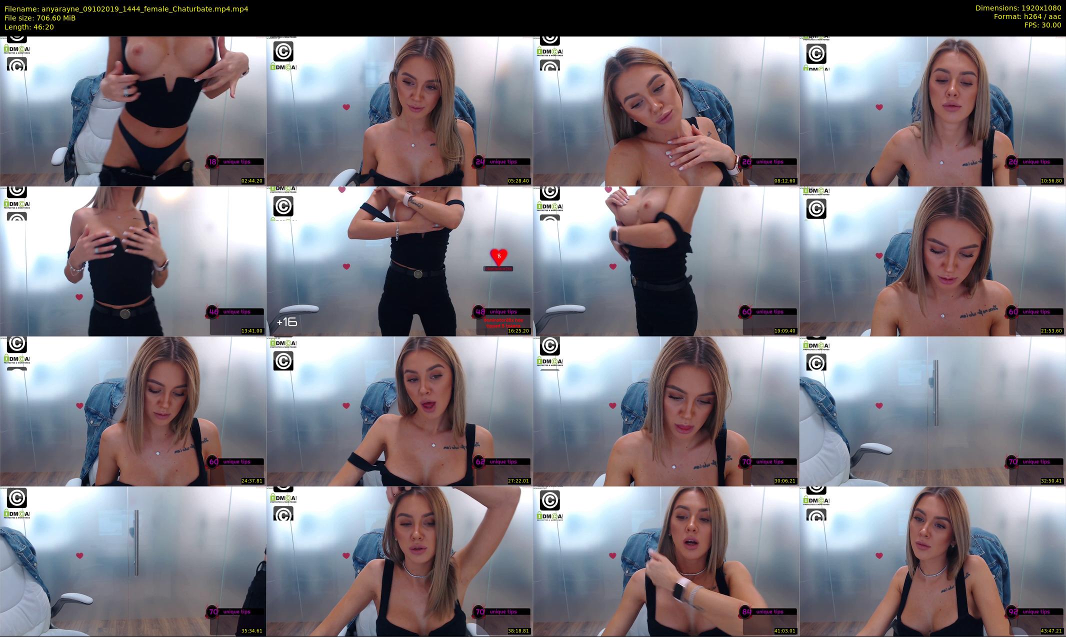 anyarayne — 47 minute Chaturbate female cam show recording, 1080p, Oct 9, 2019