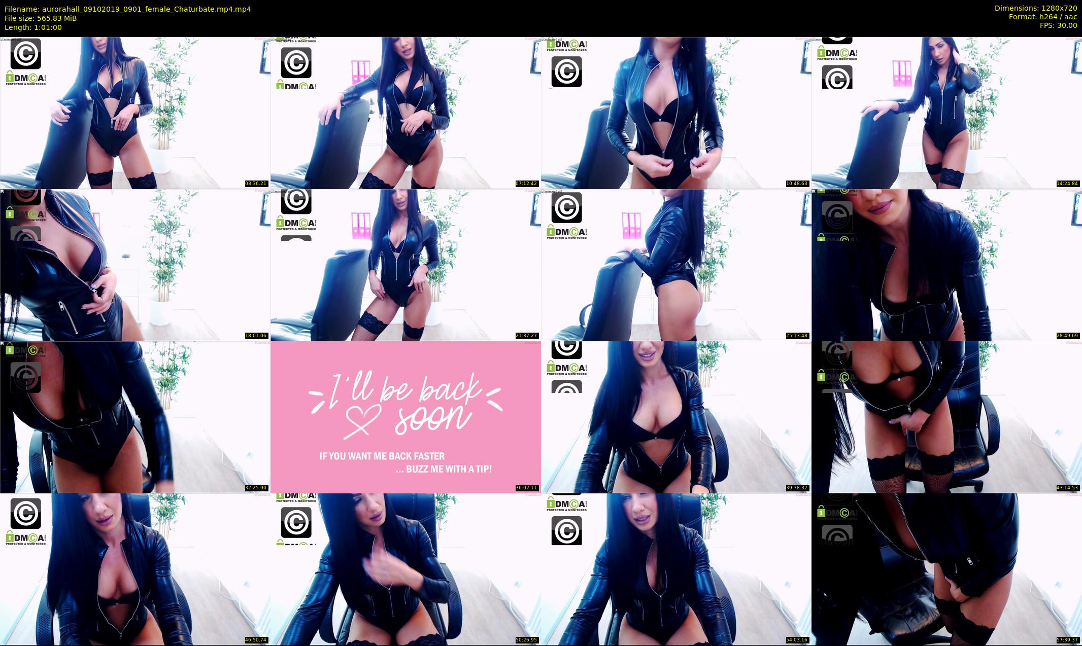 aurorahall — 61 minute Chaturbate female cam show recording, 720p, Oct 9, 2019