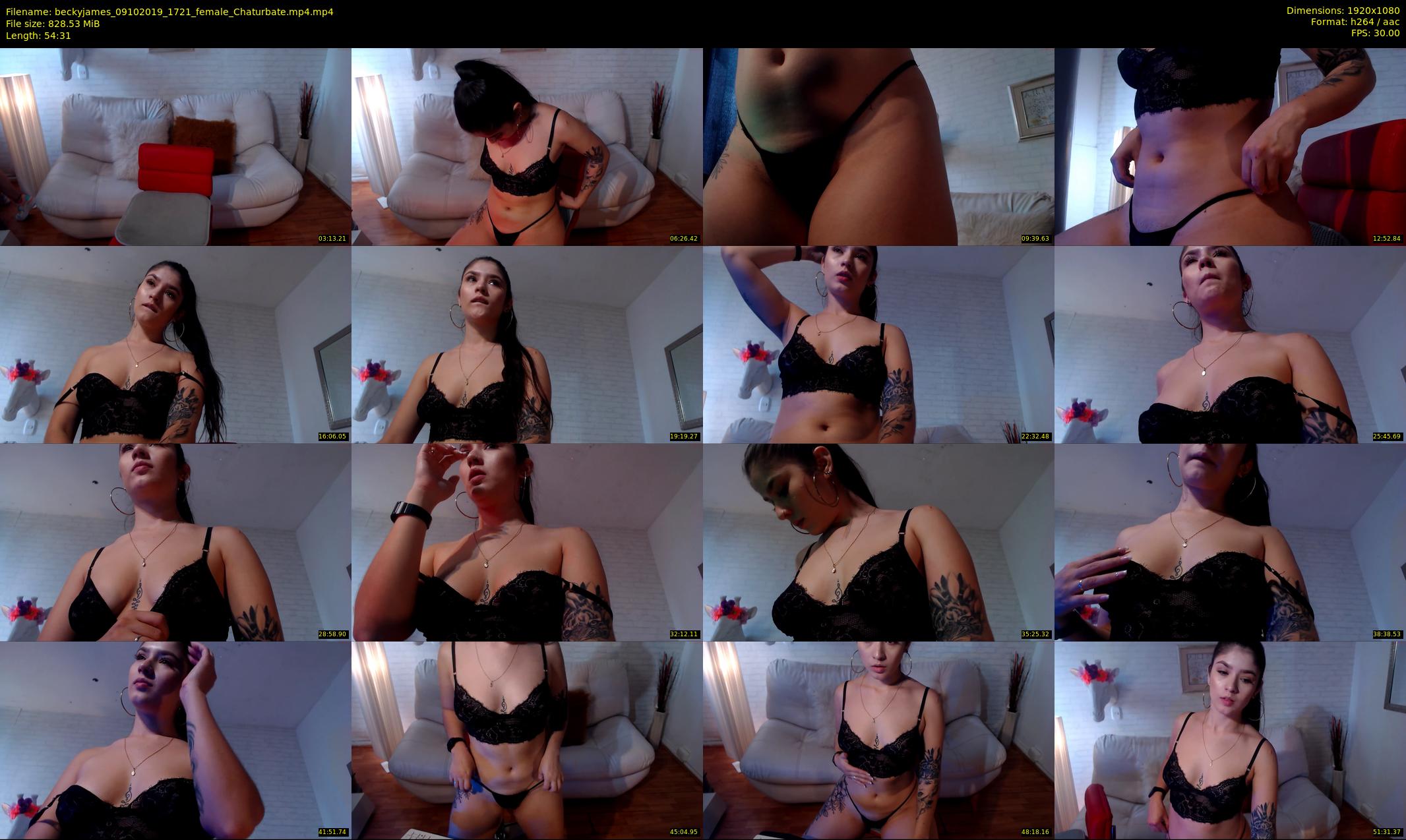 beckyjames — 55 minute Chaturbate female cam show recording, 1080p, Oct 9, 2019