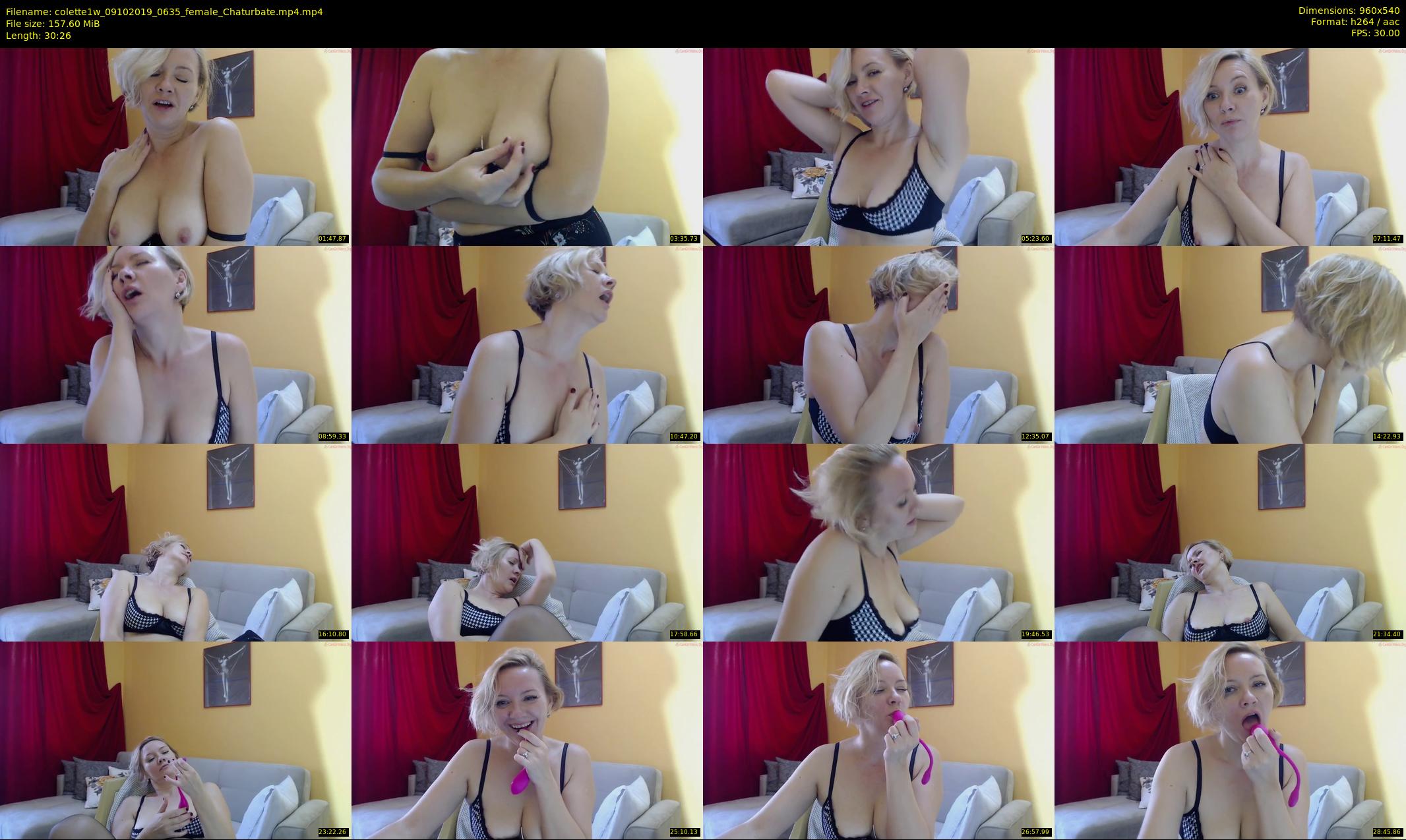 colette1w — 31 minute Chaturbate female cam show recording, 480p, Oct 9, 2019