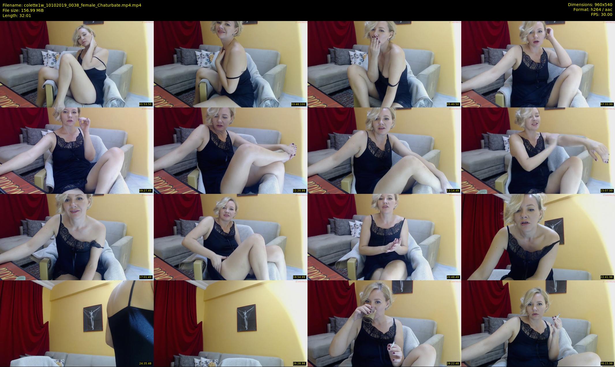 colette1w — 33 minute Chaturbate female cam show recording, 480p, Oct 10, 2019