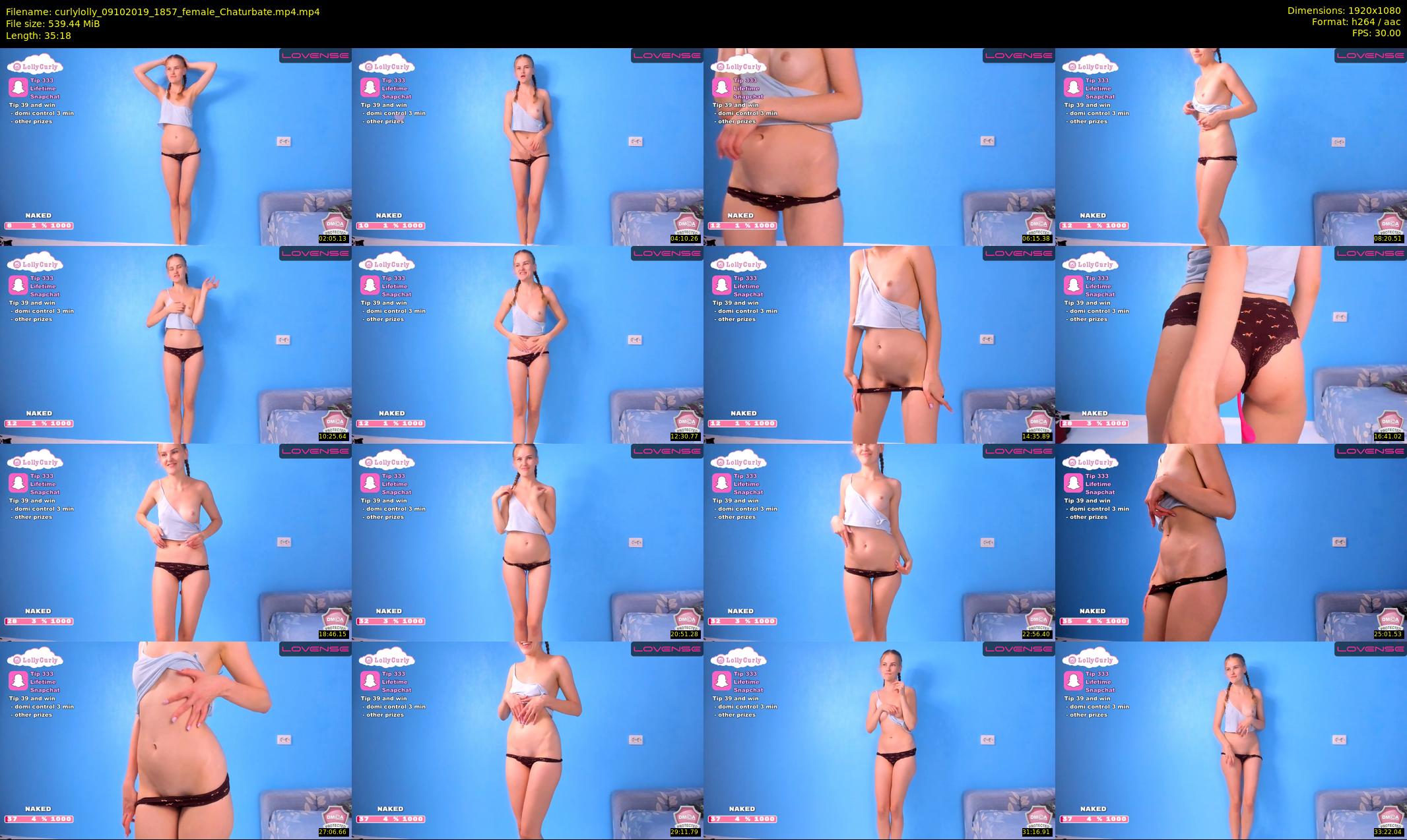 curlylolly — 36 minute Chaturbate female cam show recording, 1080p, Oct 9, 2019