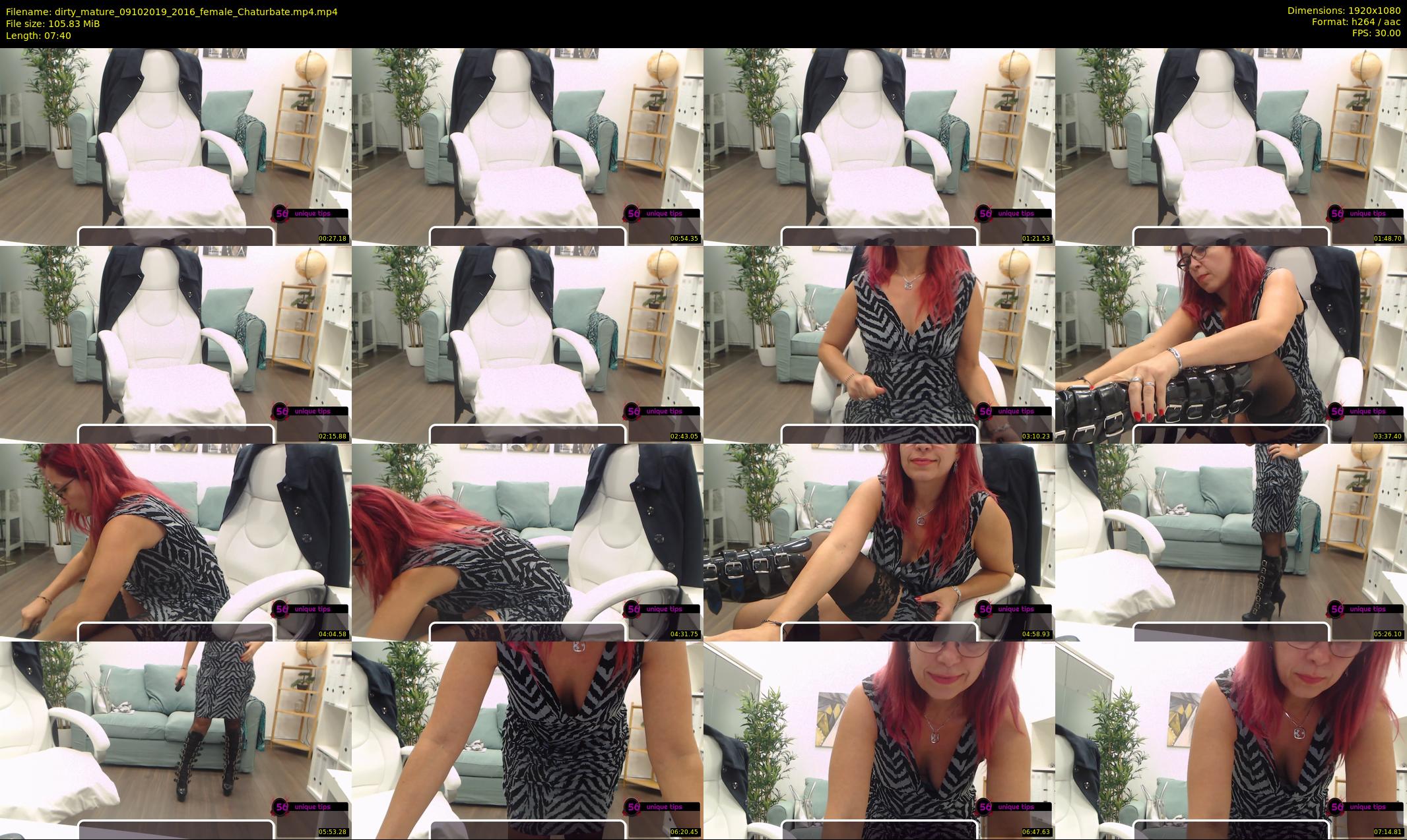 dirty_mature — 8 minute Chaturbate female cam show recording, 1080p, Oct 9, 2019