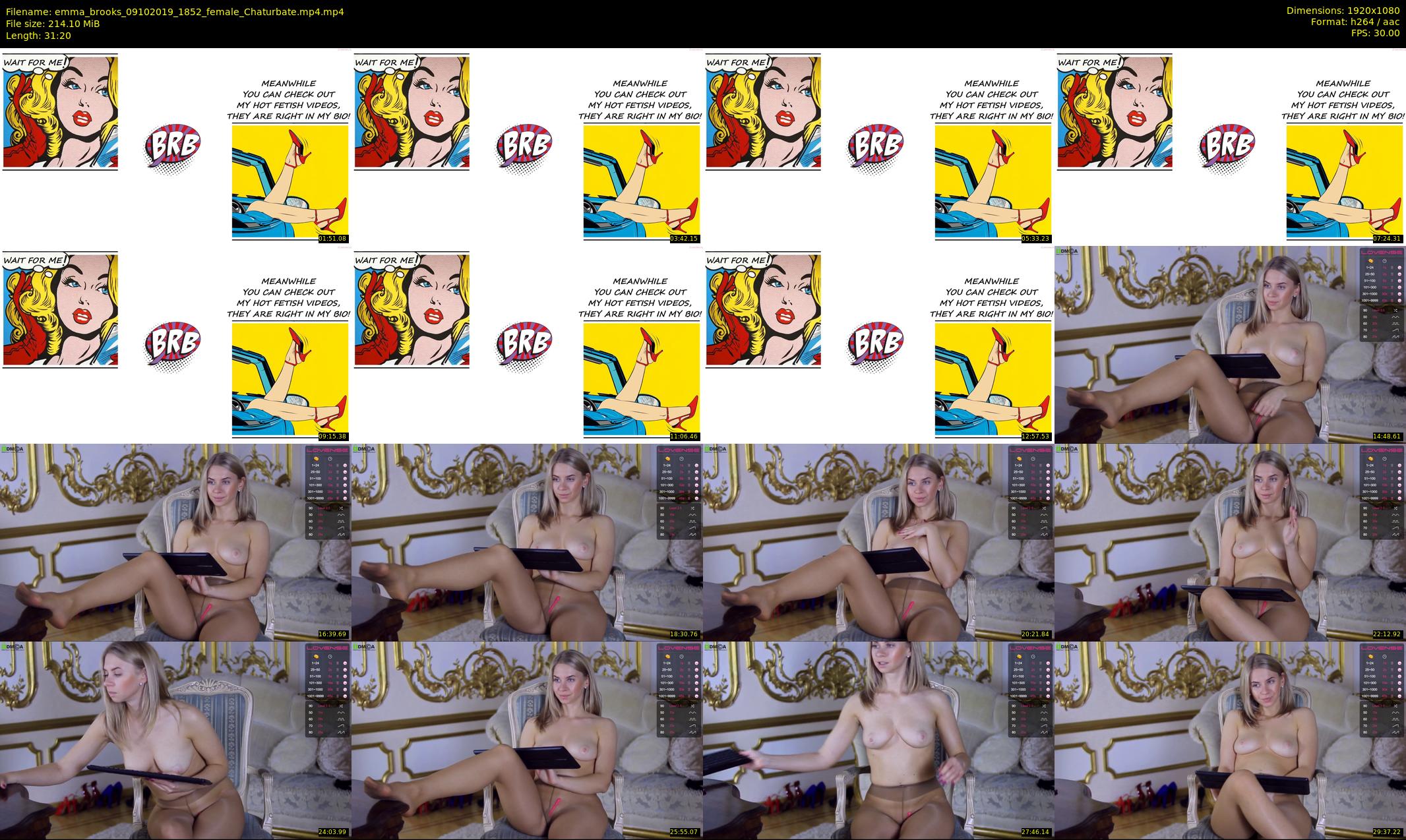emma_brooks — 32 minute Chaturbate female cam show recording, 1080p, Oct 9, 2019