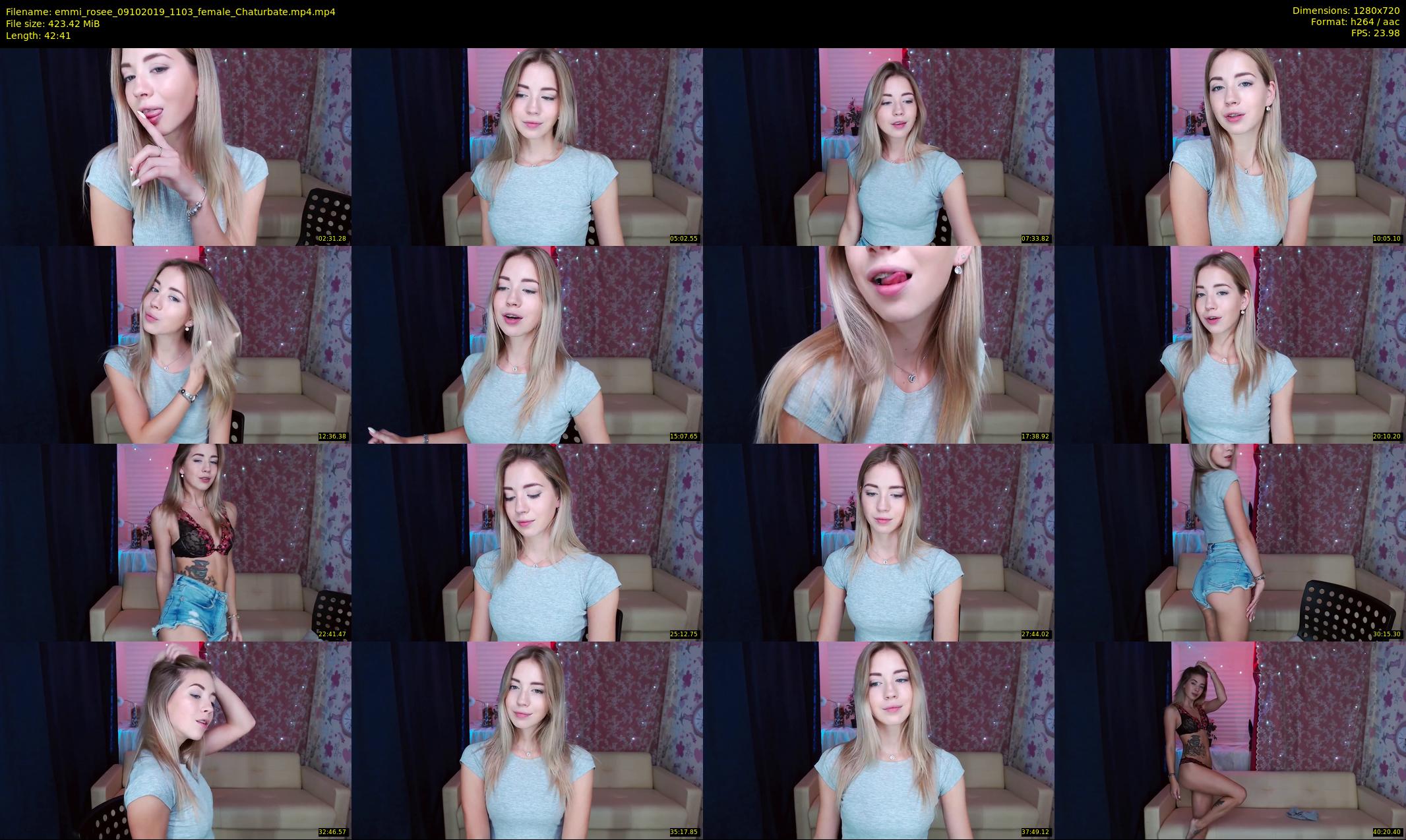 emmi_rosee — 43 minute Chaturbate female cam show recording, 720p, Oct 9, 2019
