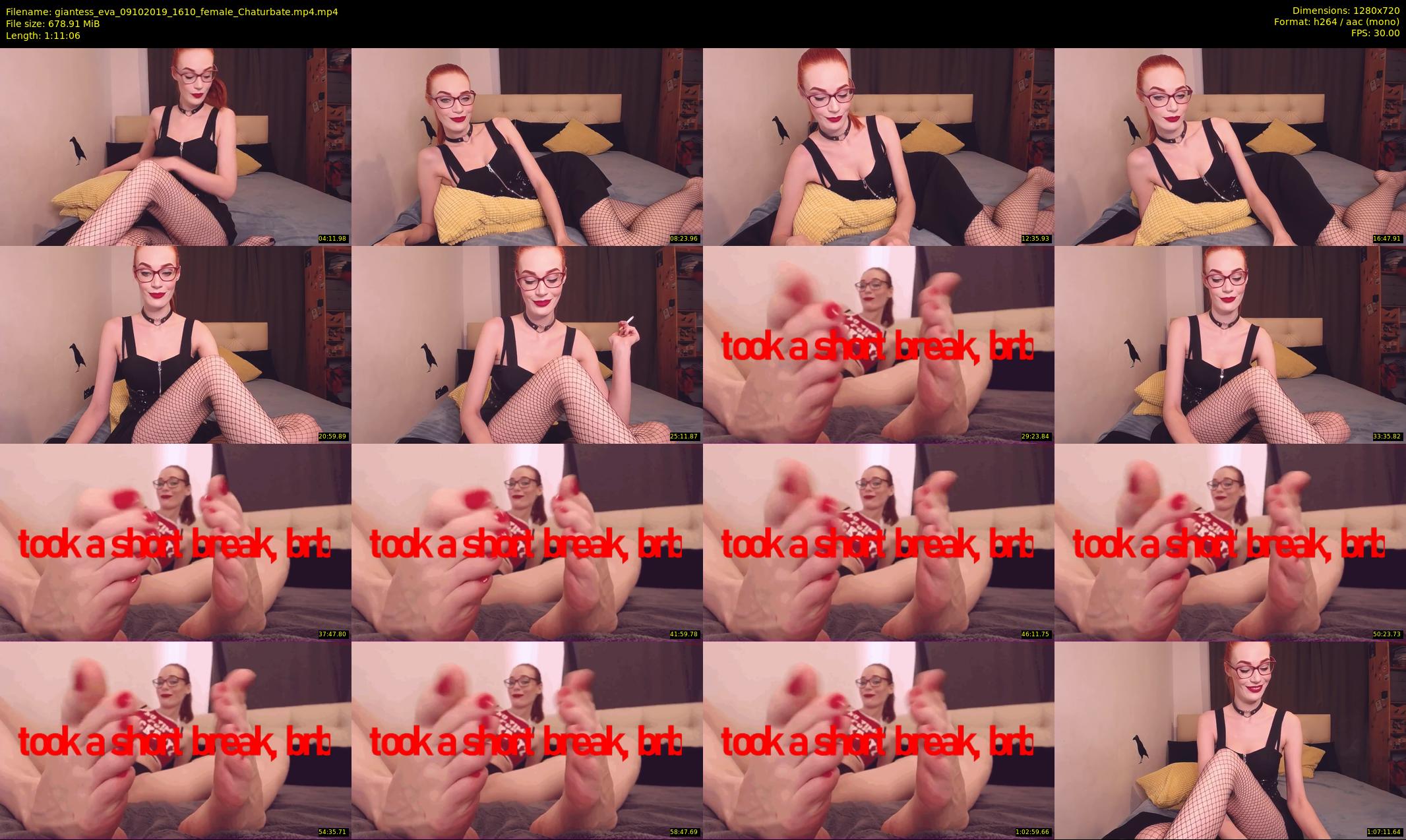 giantess_eva — 72 minute Chaturbate female cam show recording, 720p, Oct 9, 2019