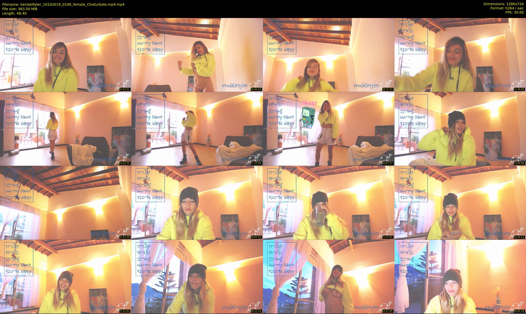 kendalltyler — 49 minute Chaturbate female cam show recording, 720p, Oct 10, 2019