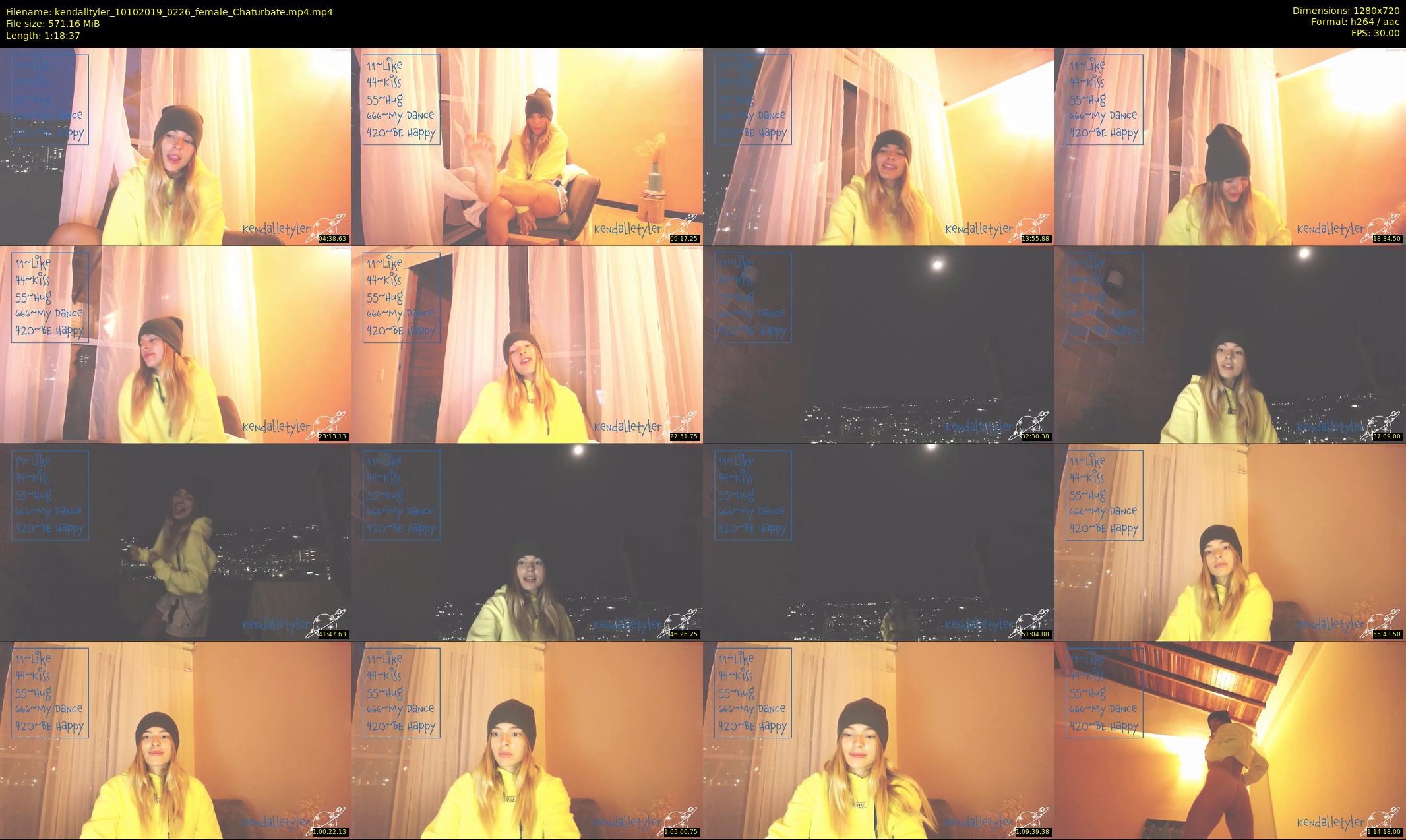 kendalltyler — 79 minute Chaturbate female cam show recording, 720p, Oct 10, 2019