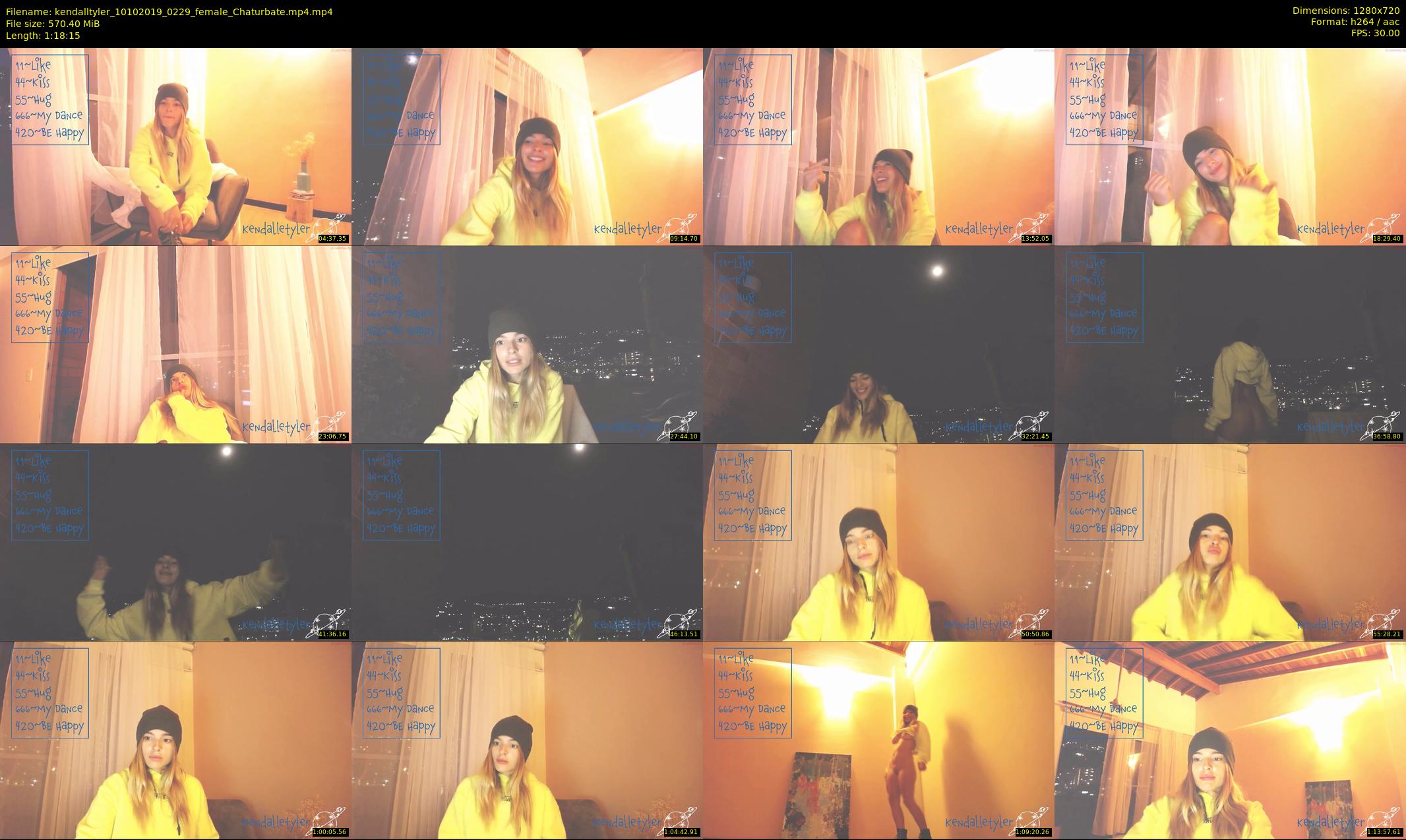 kendalltyler — 79 minute Chaturbate female cam show recording, 720p, Oct 10, 2019