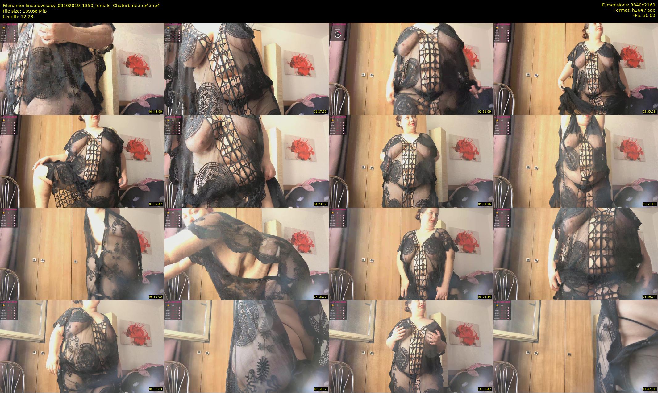 lindalovesexy — 13 minute Chaturbate female cam show recording, 4K, Oct 9, 2019