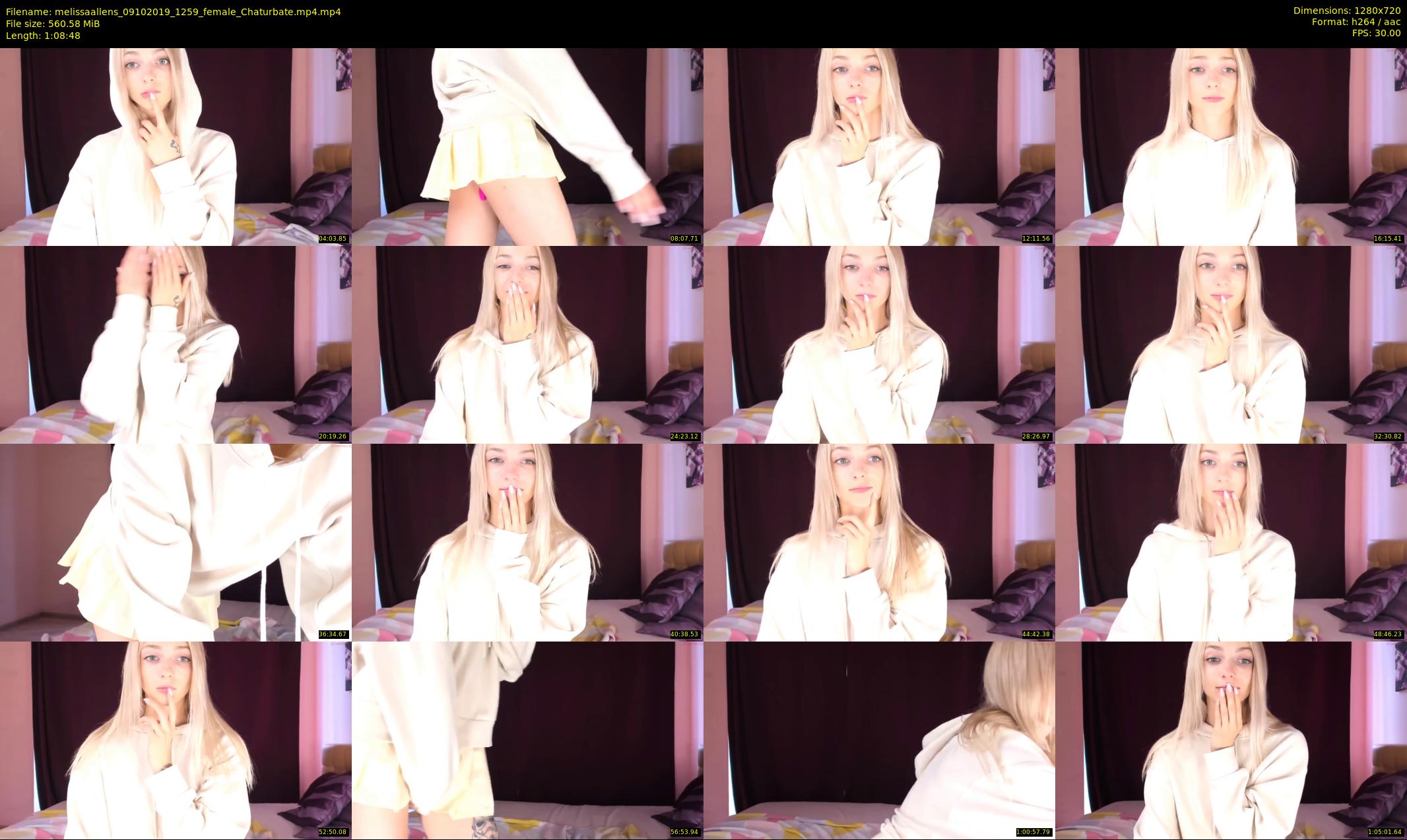 melissaallens — 69 minute Chaturbate female cam show recording, 720p, Oct 9, 2019