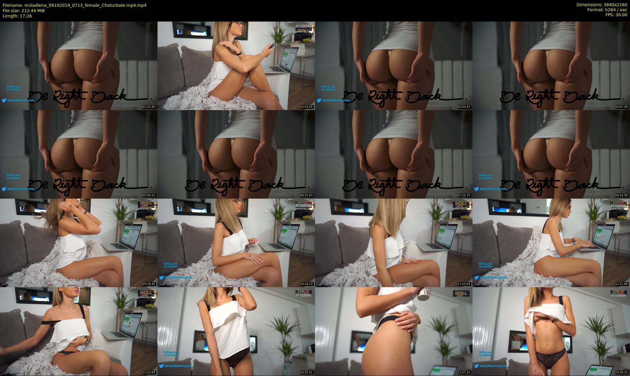 mvladlena — 18 minute Chaturbate female cam show recording, 4K, Oct 9, 2019