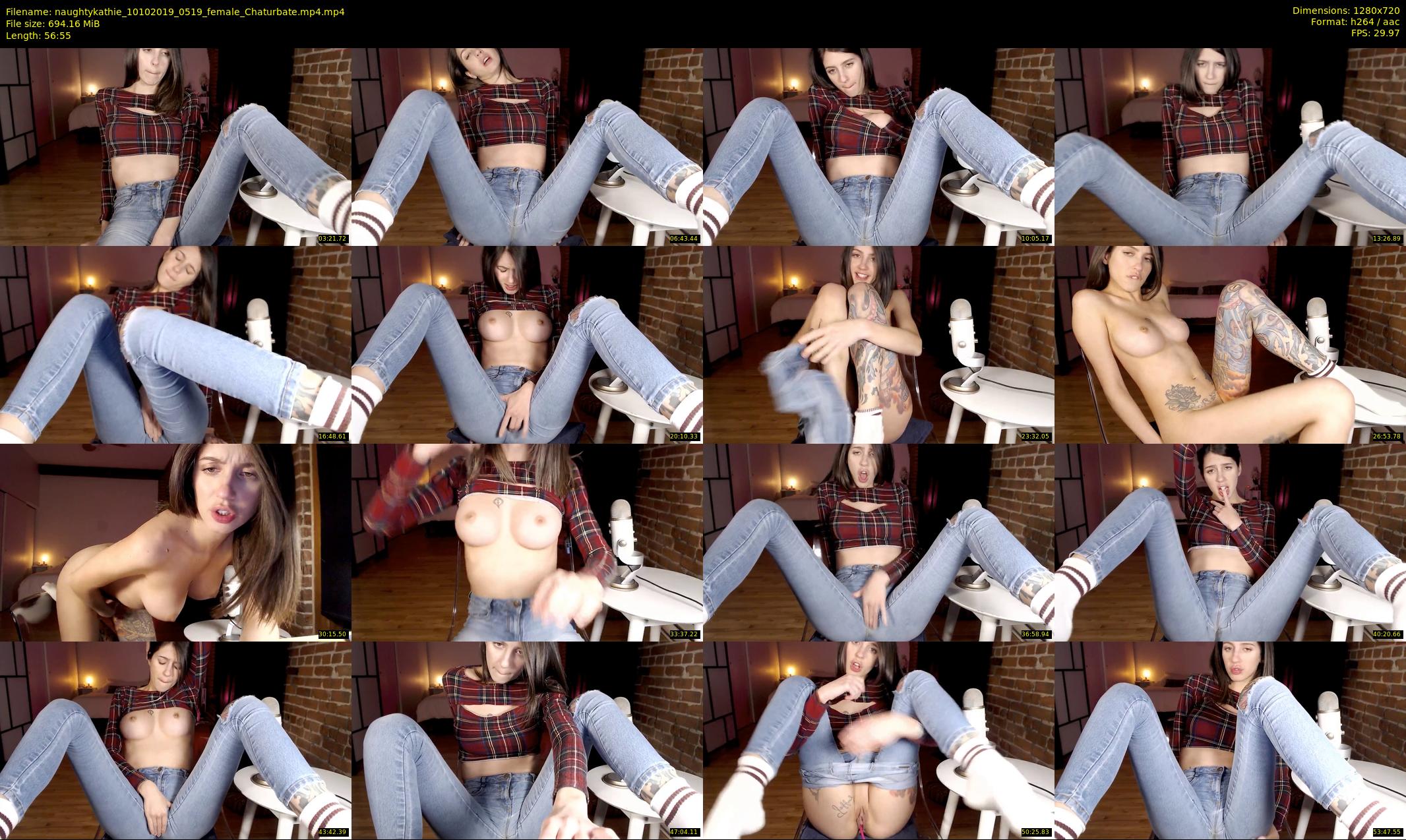 naughtykathie — 57 minute Chaturbate female cam show recording, 720p, Oct 10, 2019