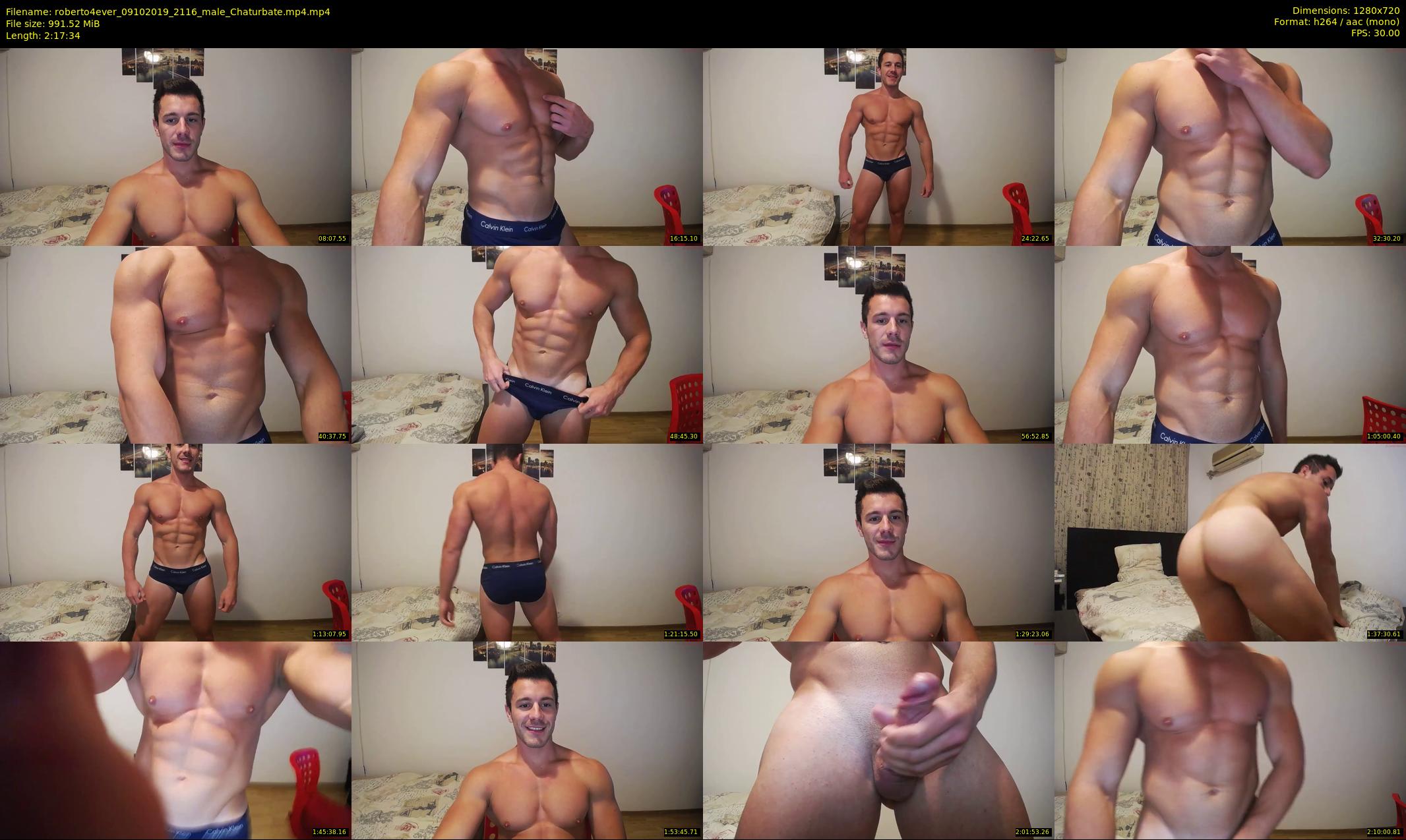 roberto4ever — 138 minute Chaturbate male cam show recording, 720p, Oct 9, 2019