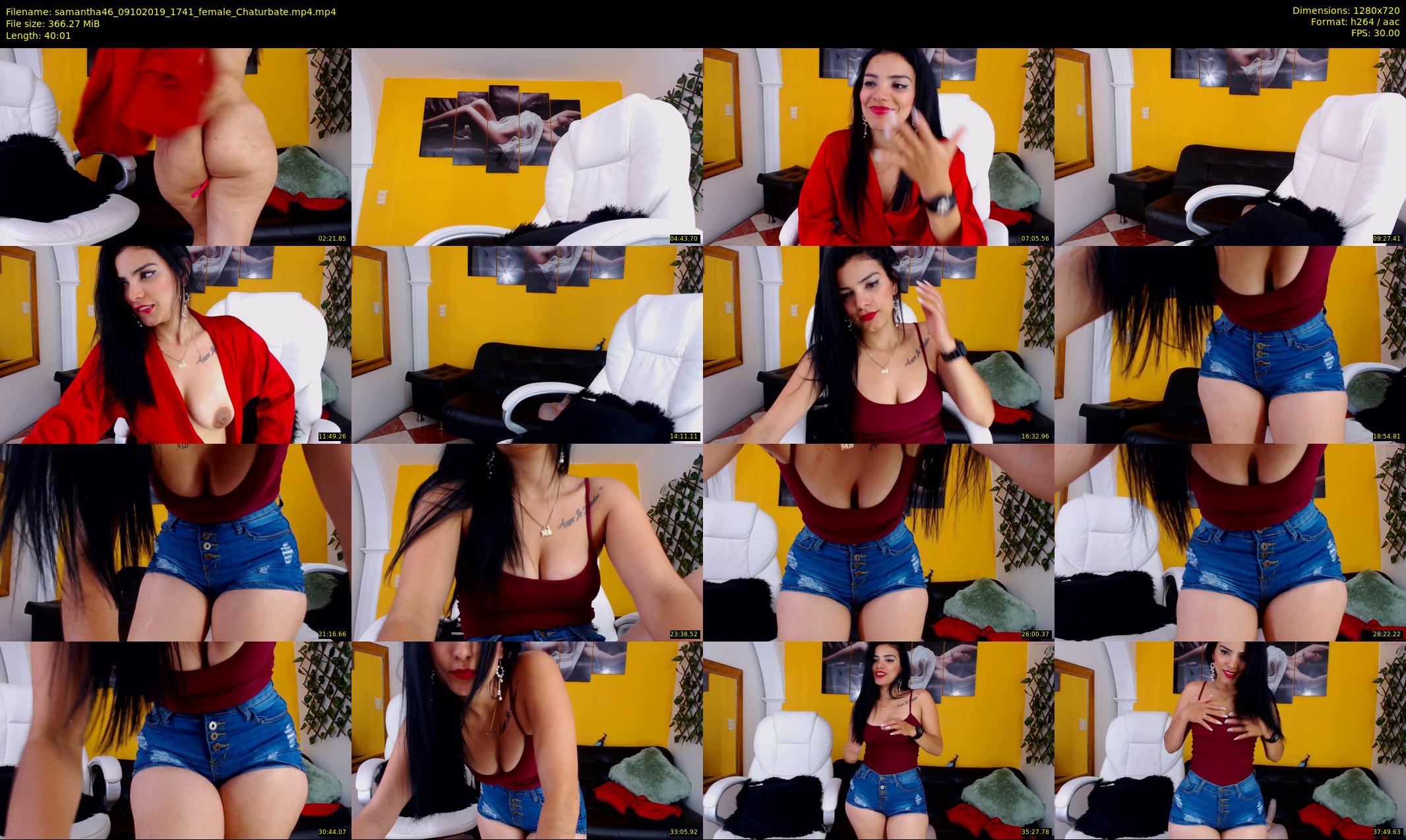 samantha46 — 41 minute Chaturbate female cam show recording, 720p, Oct 9, 2019