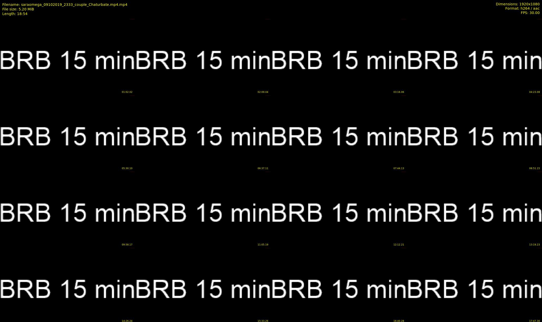 saraomega — 19 minute Chaturbate couple cam show recording, 1080p, Oct 9, 2019