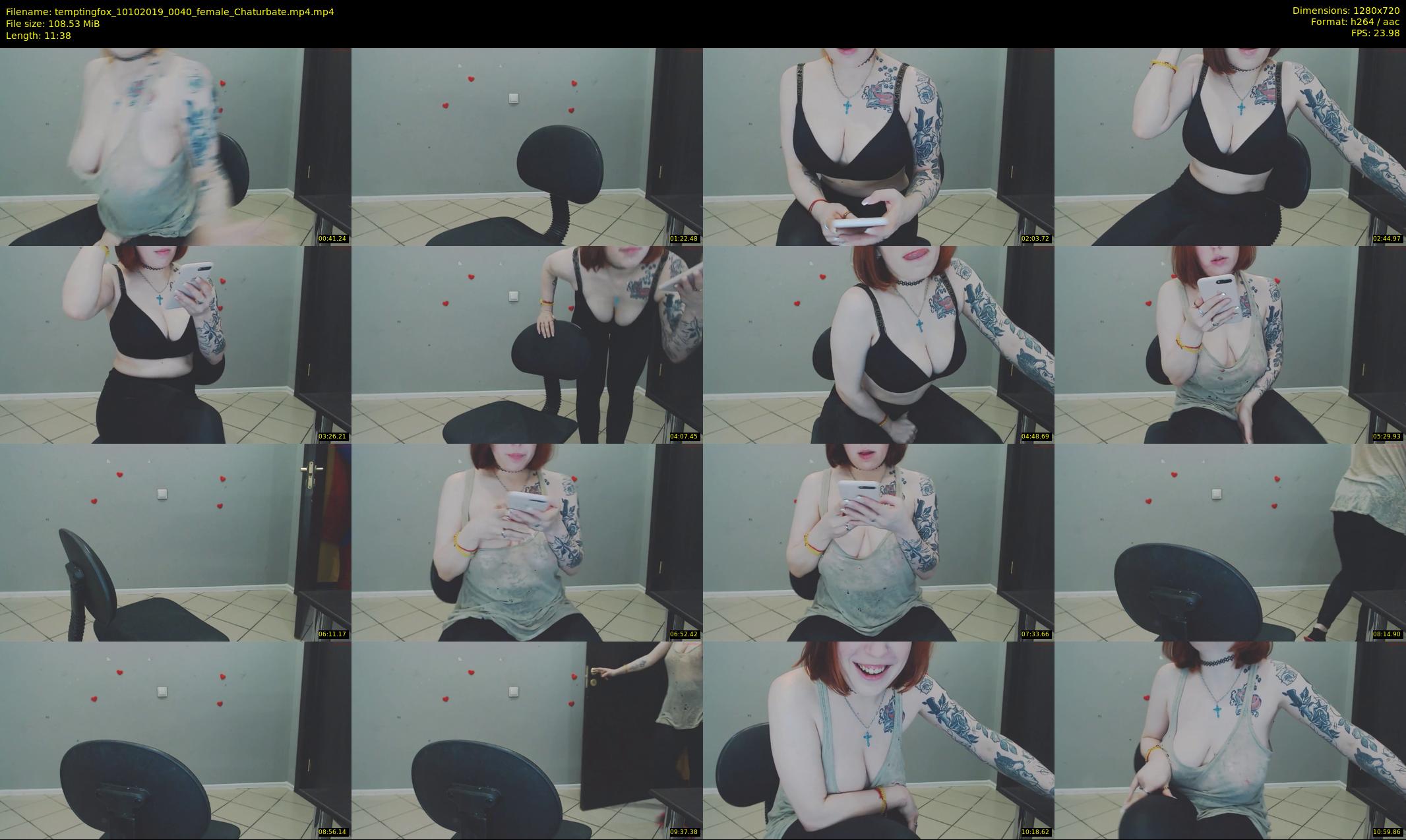 temptingfox — 12 minute Chaturbate female cam show recording, 720p, Oct 10, 2019