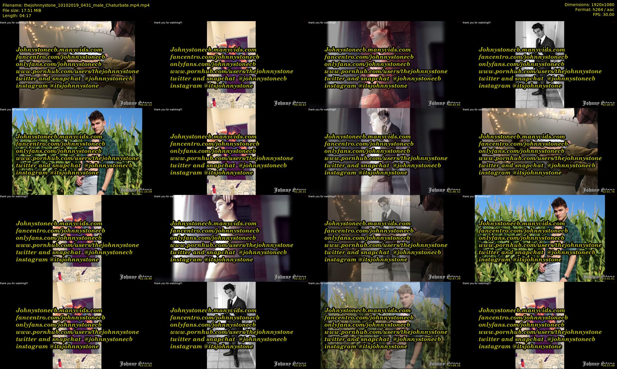 thejohnnystone — 5 minute Chaturbate male cam show recording, 1080p, Oct 10, 2019