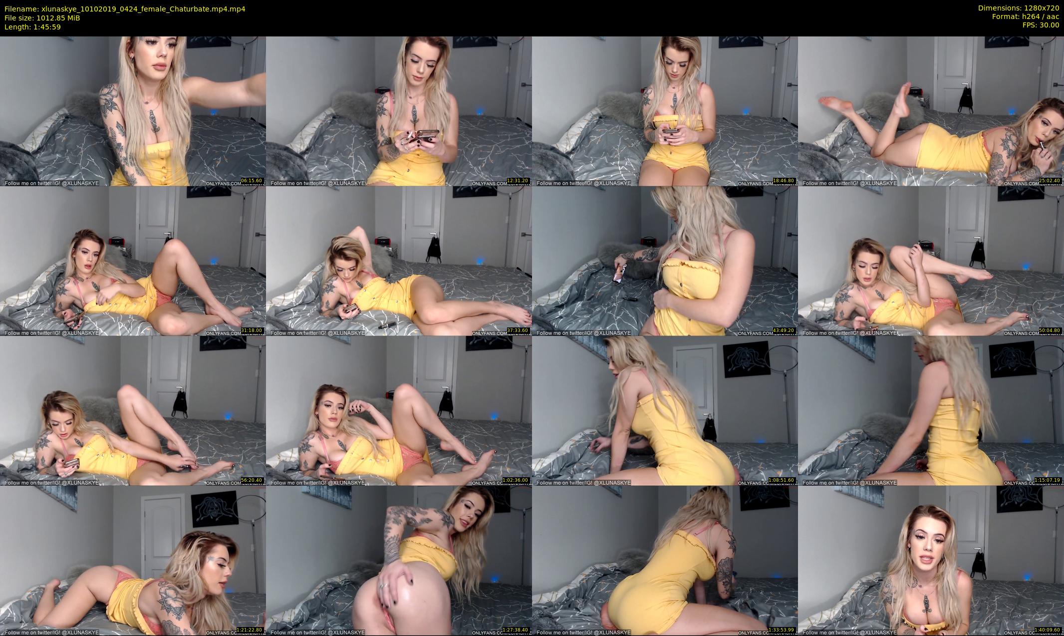 xlunaskye — 106 minute Chaturbate female cam show recording, 720p, Oct 10, 2019
