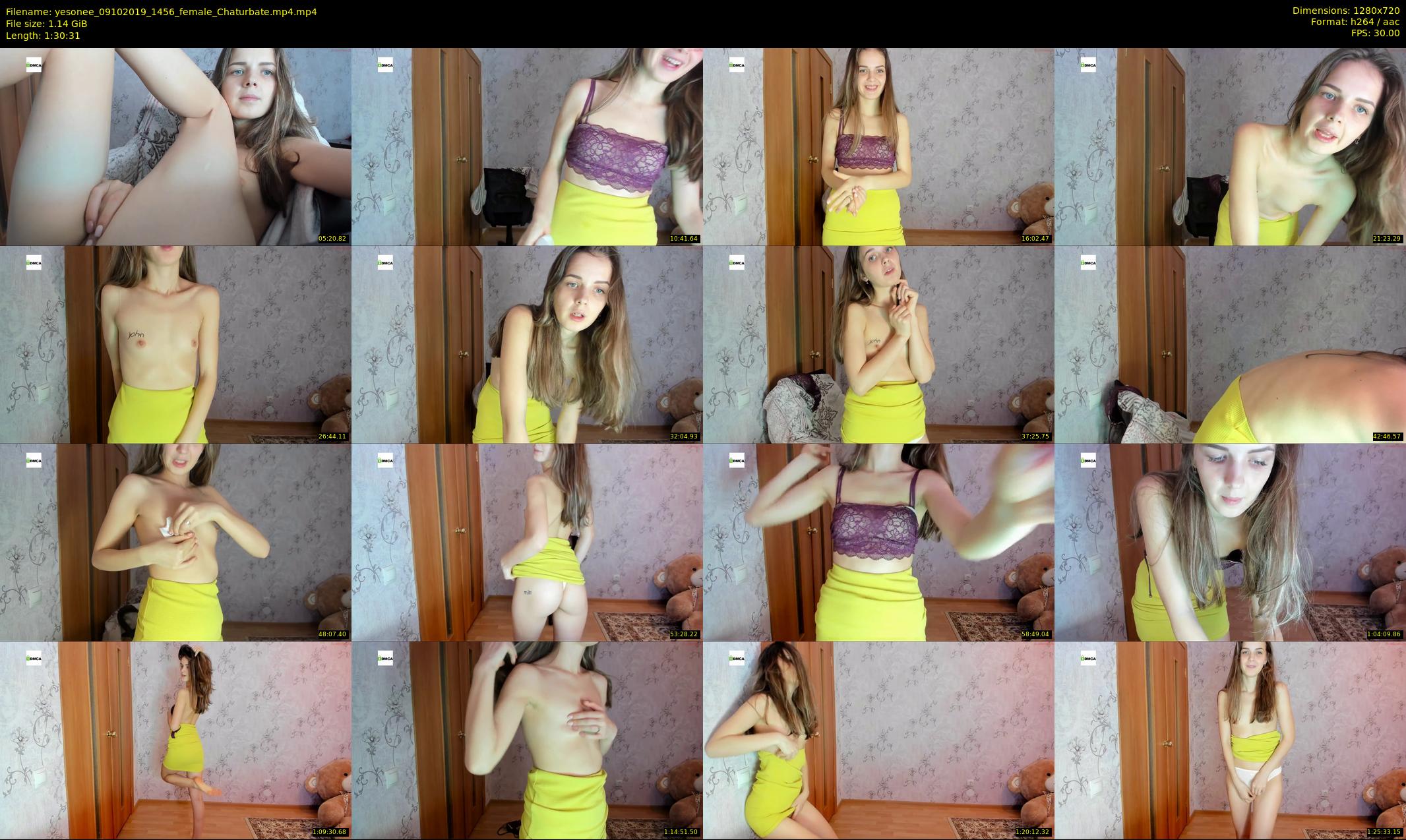 yesonee — 91 minute Chaturbate female cam show recording, 720p, Oct 9, 2019