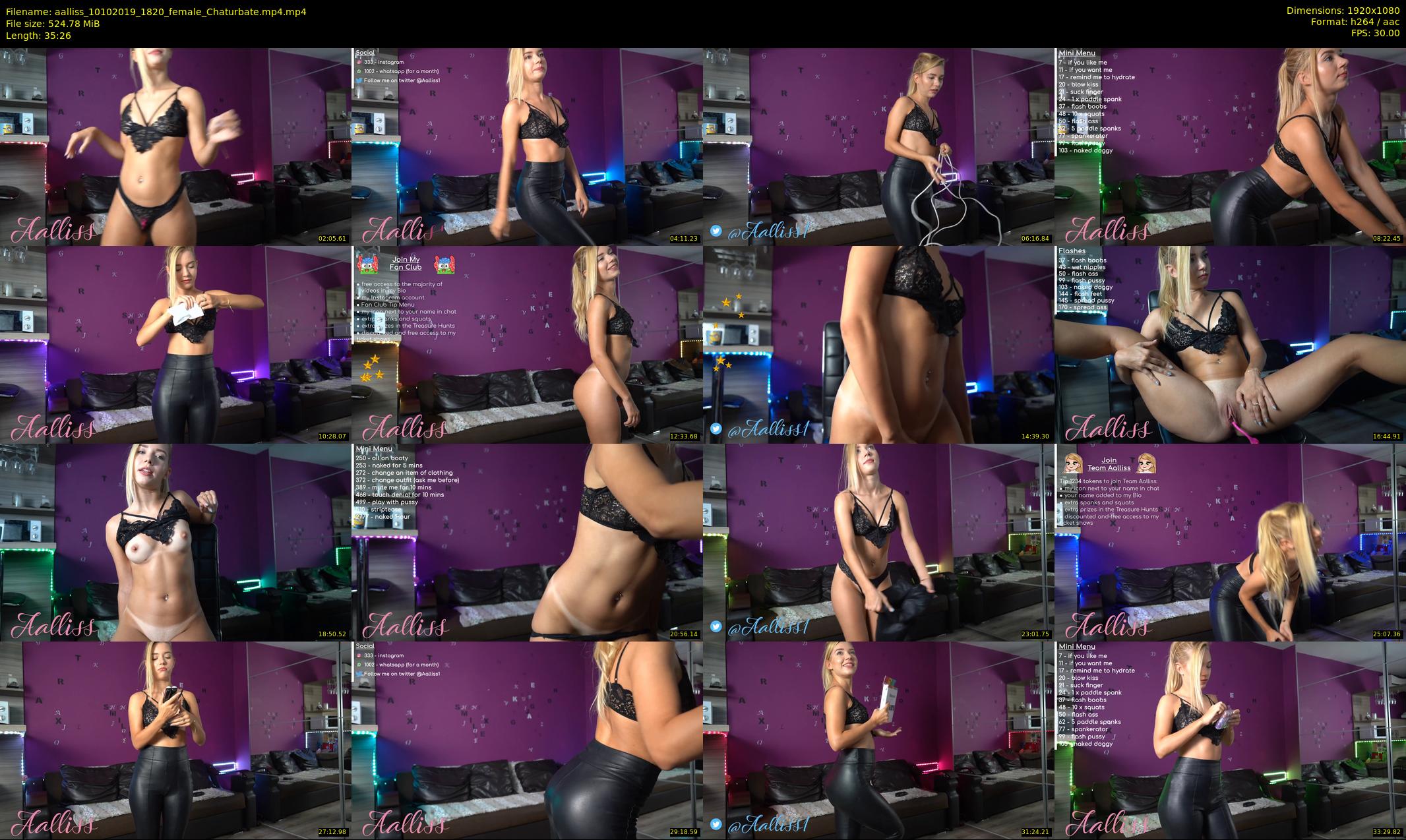aalliss — 36 minute Chaturbate female cam show recording, 1080p, Oct 10, 2019