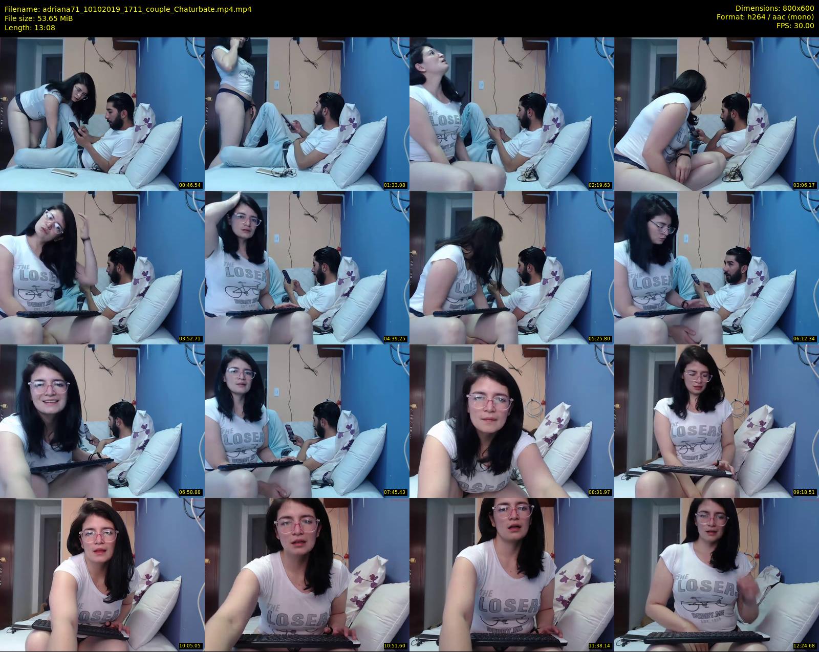 adriana71 — 14 minute Chaturbate couple cam show recording, 480p, Oct 10, 2019