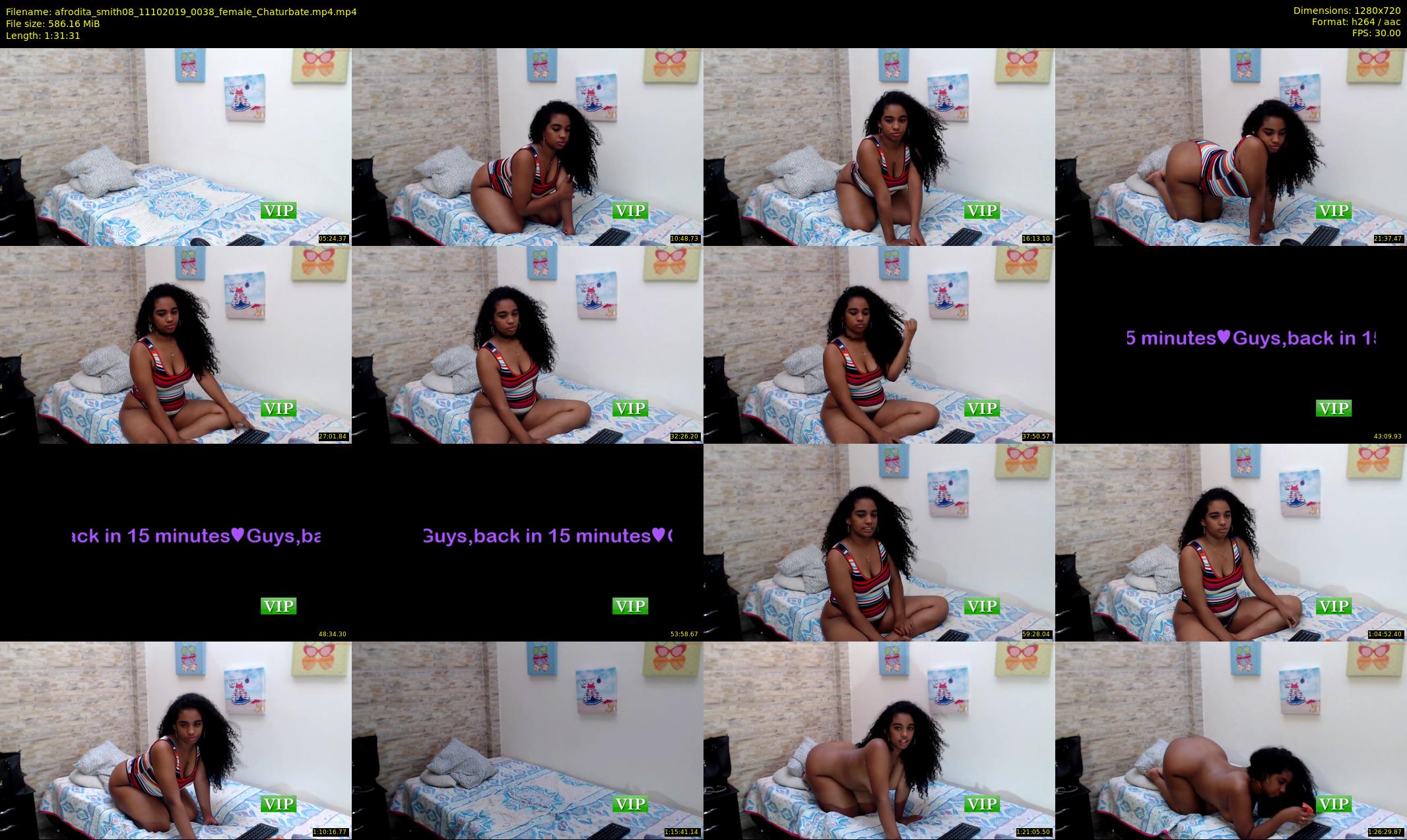 afrodita_smith08 — 92 minute Chaturbate female cam show recording, 720p, Oct 11, 2019