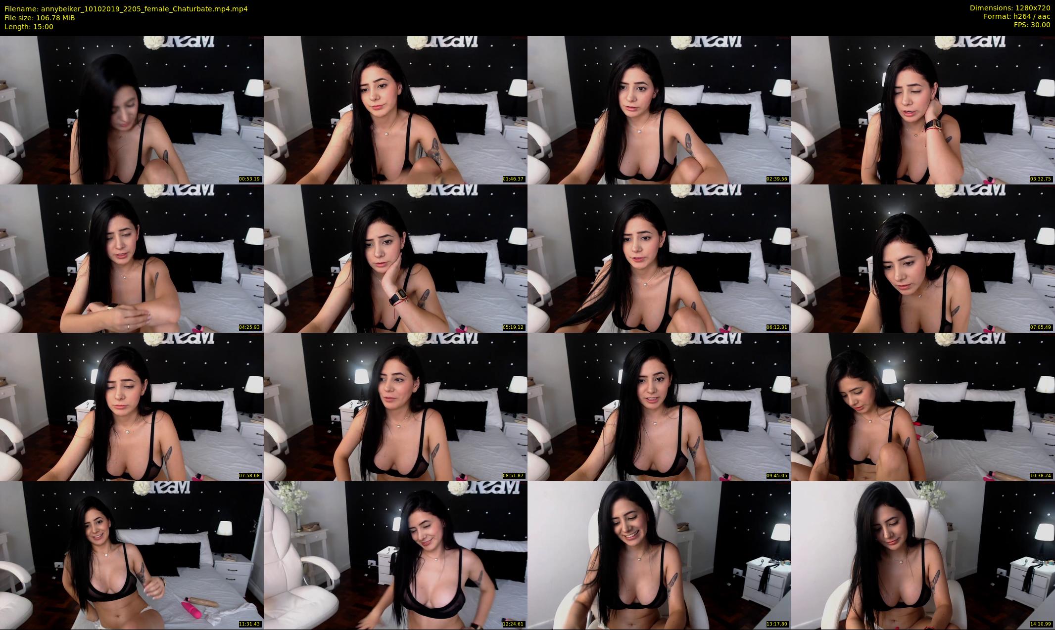 annybeiker — 15 minute Chaturbate female cam show recording, 720p, Oct 10, 2019