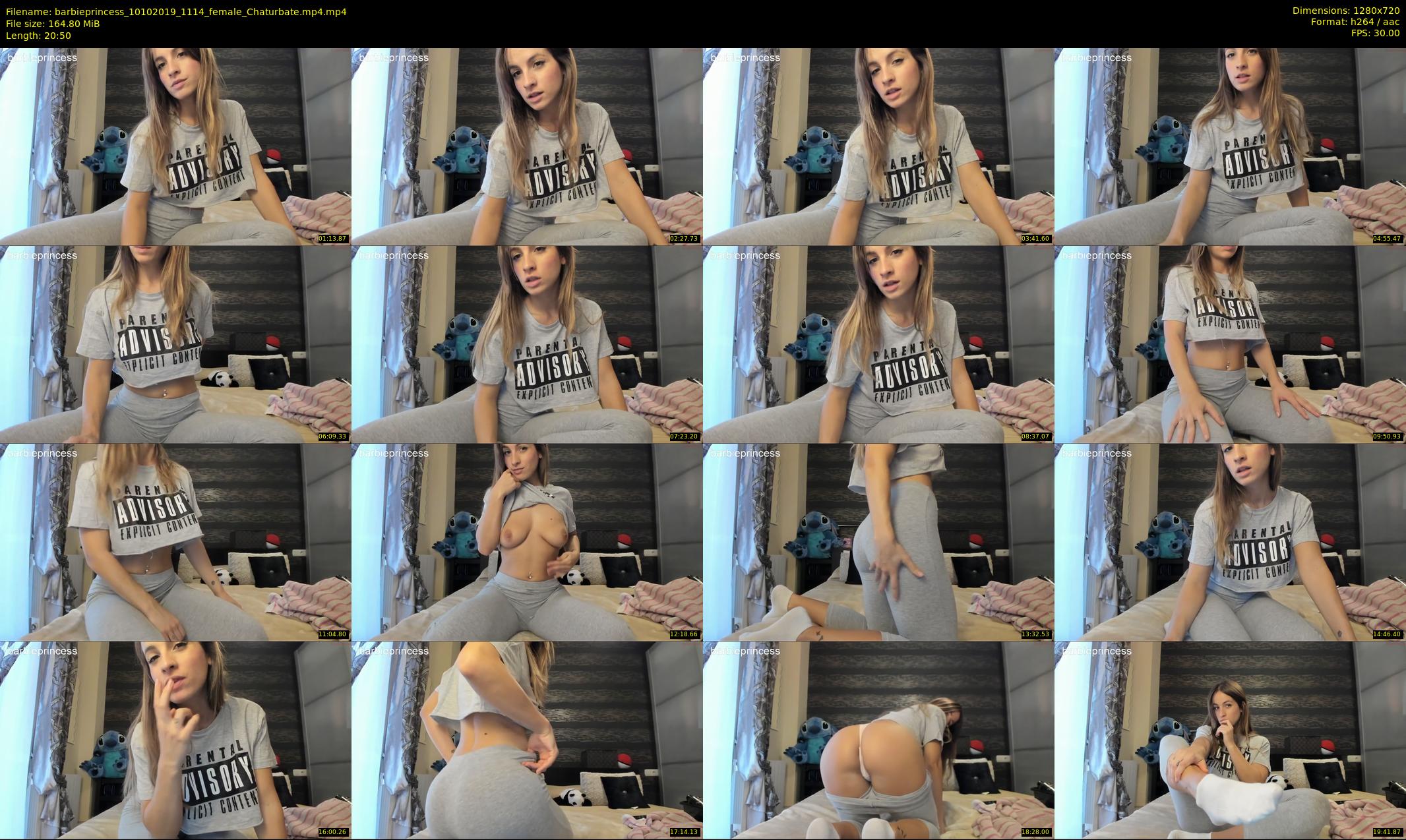 barbieprincess — 21 minute Chaturbate female cam show recording, 720p, Oct 10, 2019